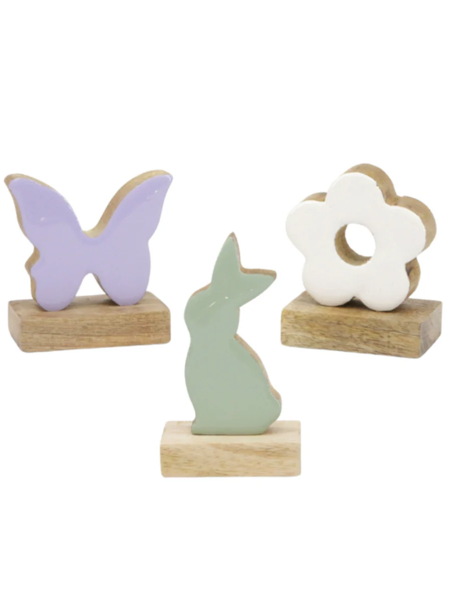 Spring Cuties Wood Shelf Sitter Set