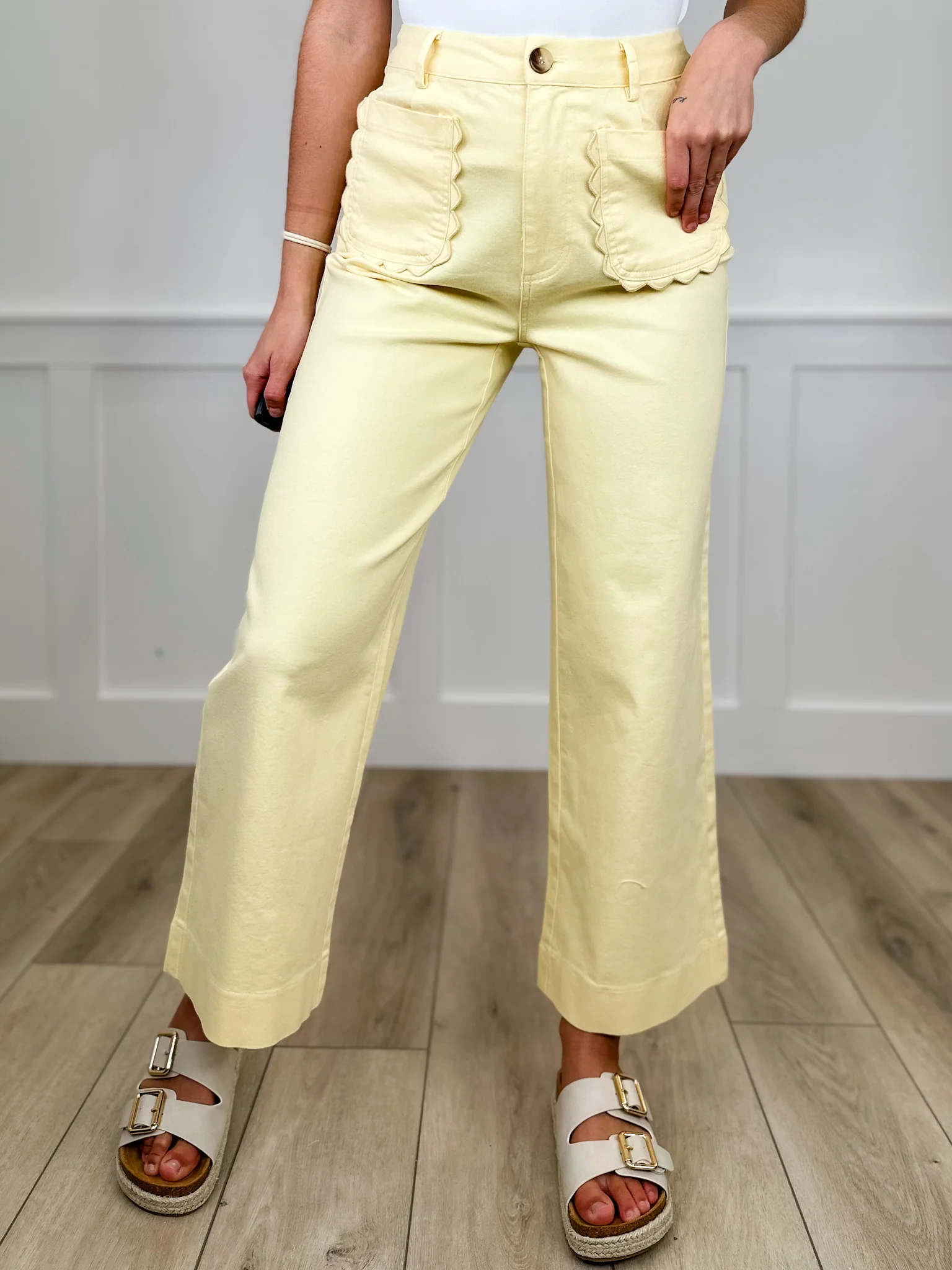 Standing Tall High-Rise Cotton Blend Wide Leg Avery Mae Bottoms - 2 colors! - Image 2