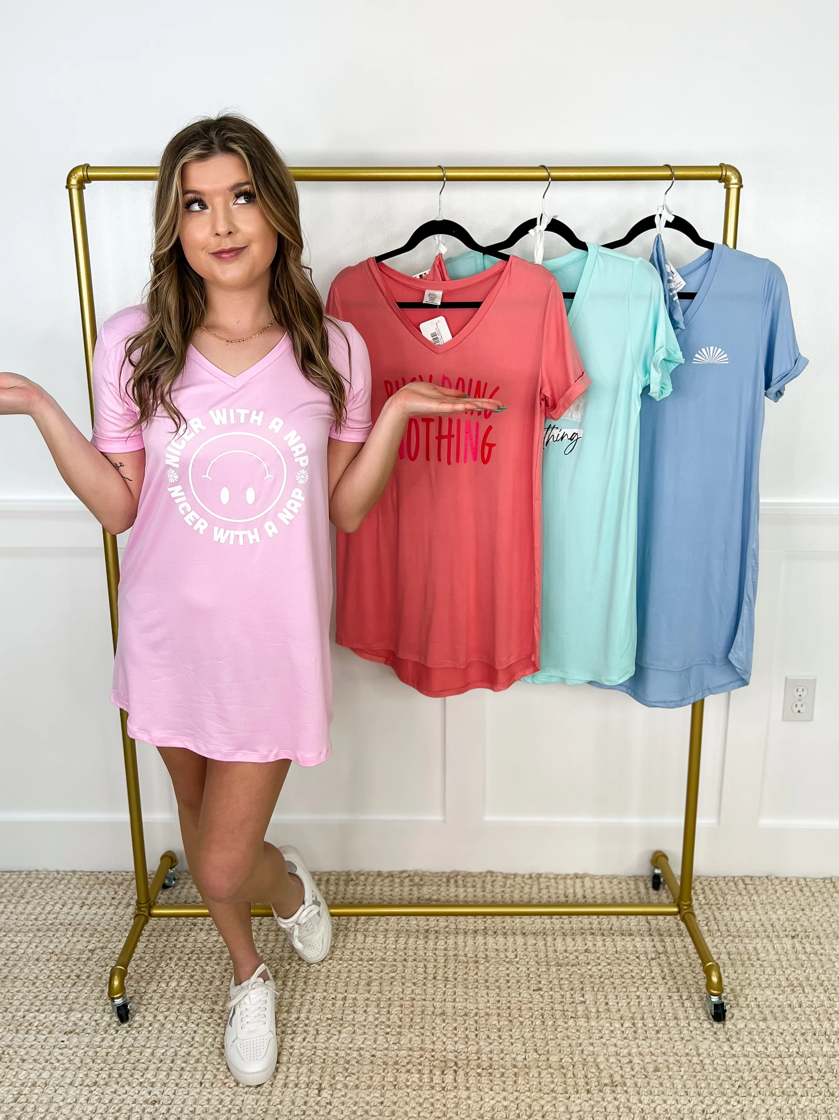 Staying Cute Short Sleeve Avery Mae PJ Top - 7 colors!
