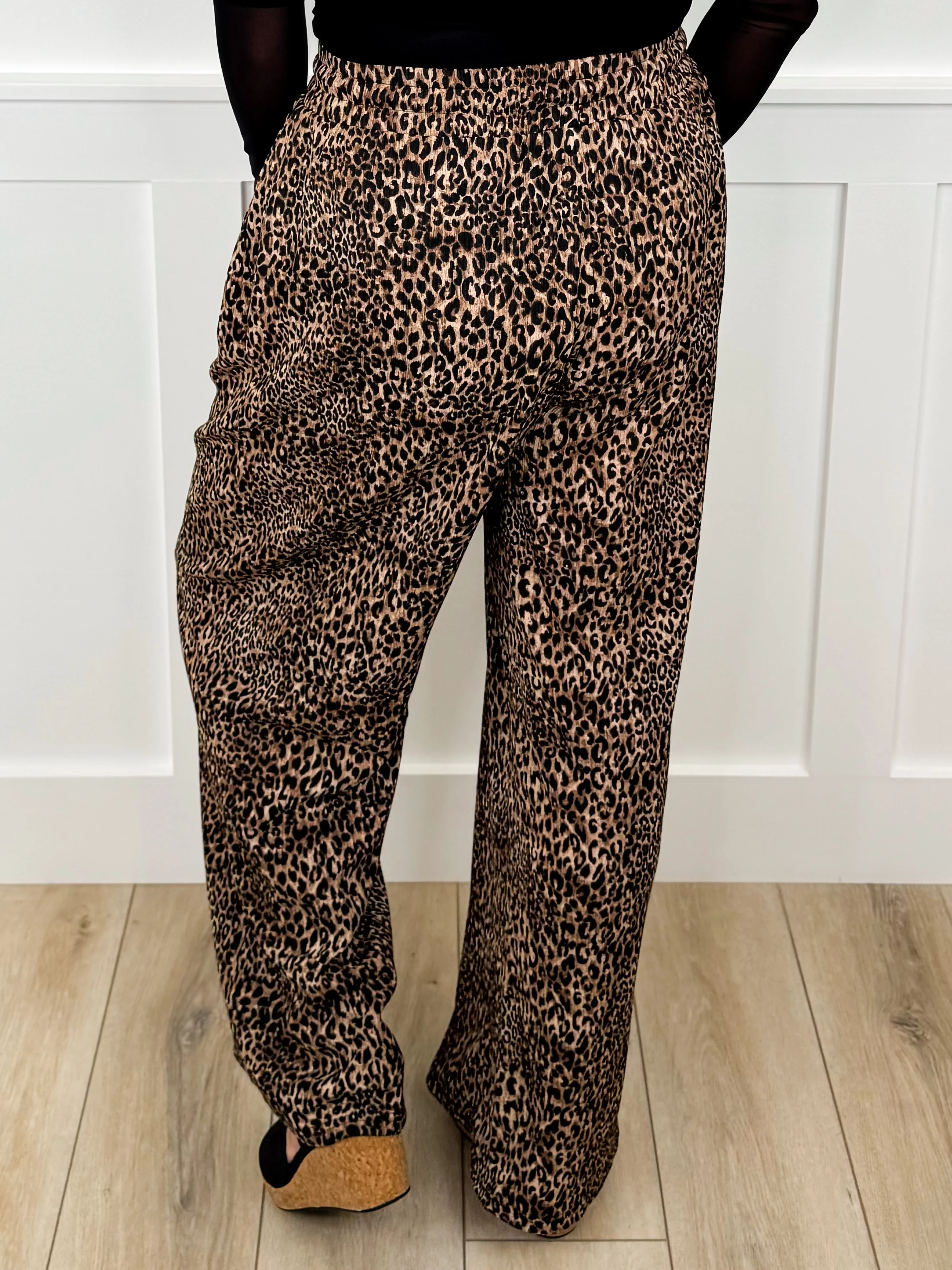Such a Wild Catch High-Rise Wide Leg Leopard Avery Mae Bottoms - Image 2