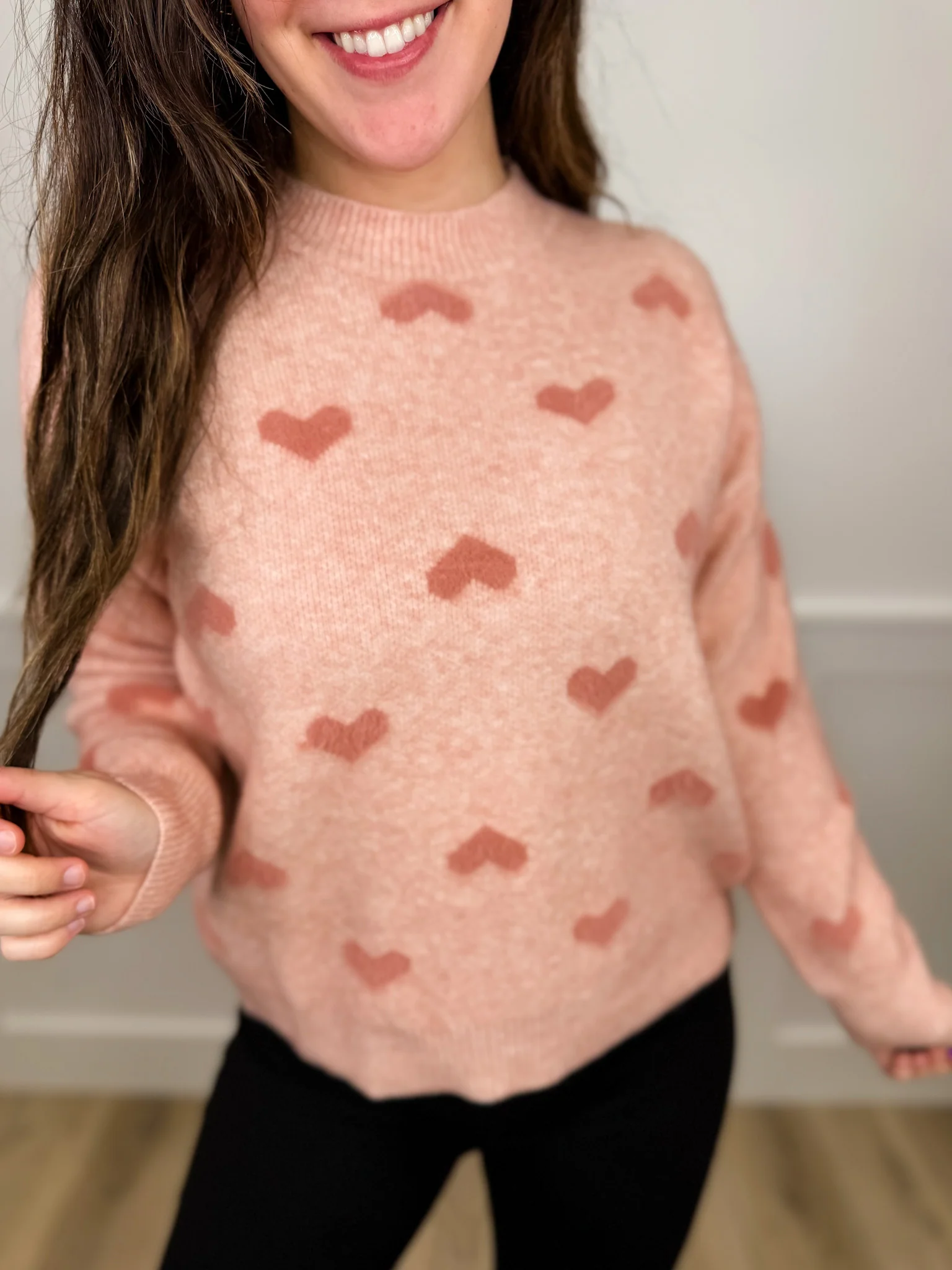 Sugar Coated Knit Long Sleeve Pink Avery Mae Sweater Top