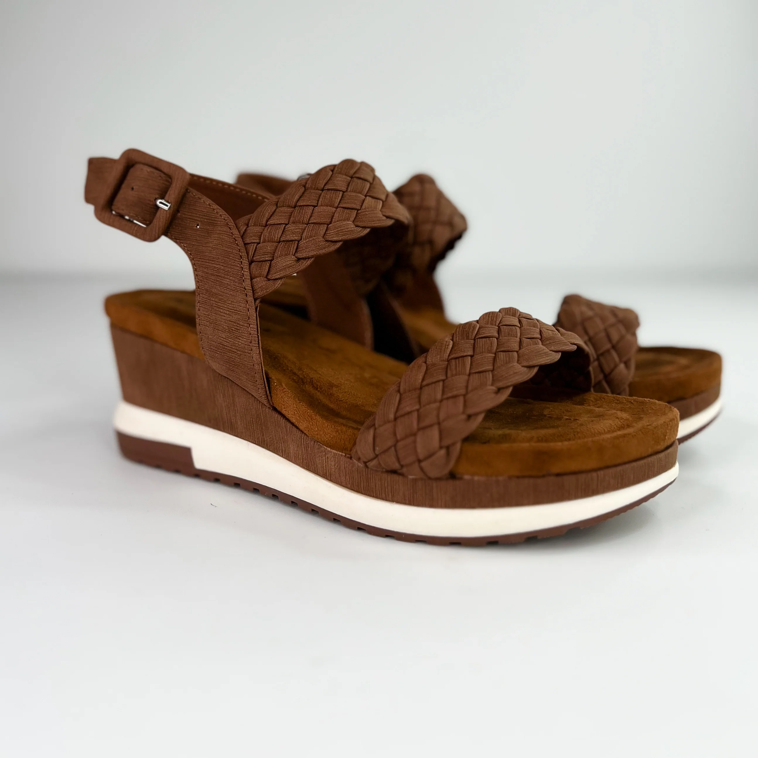 Summer Dance Brown Platform Wedges
