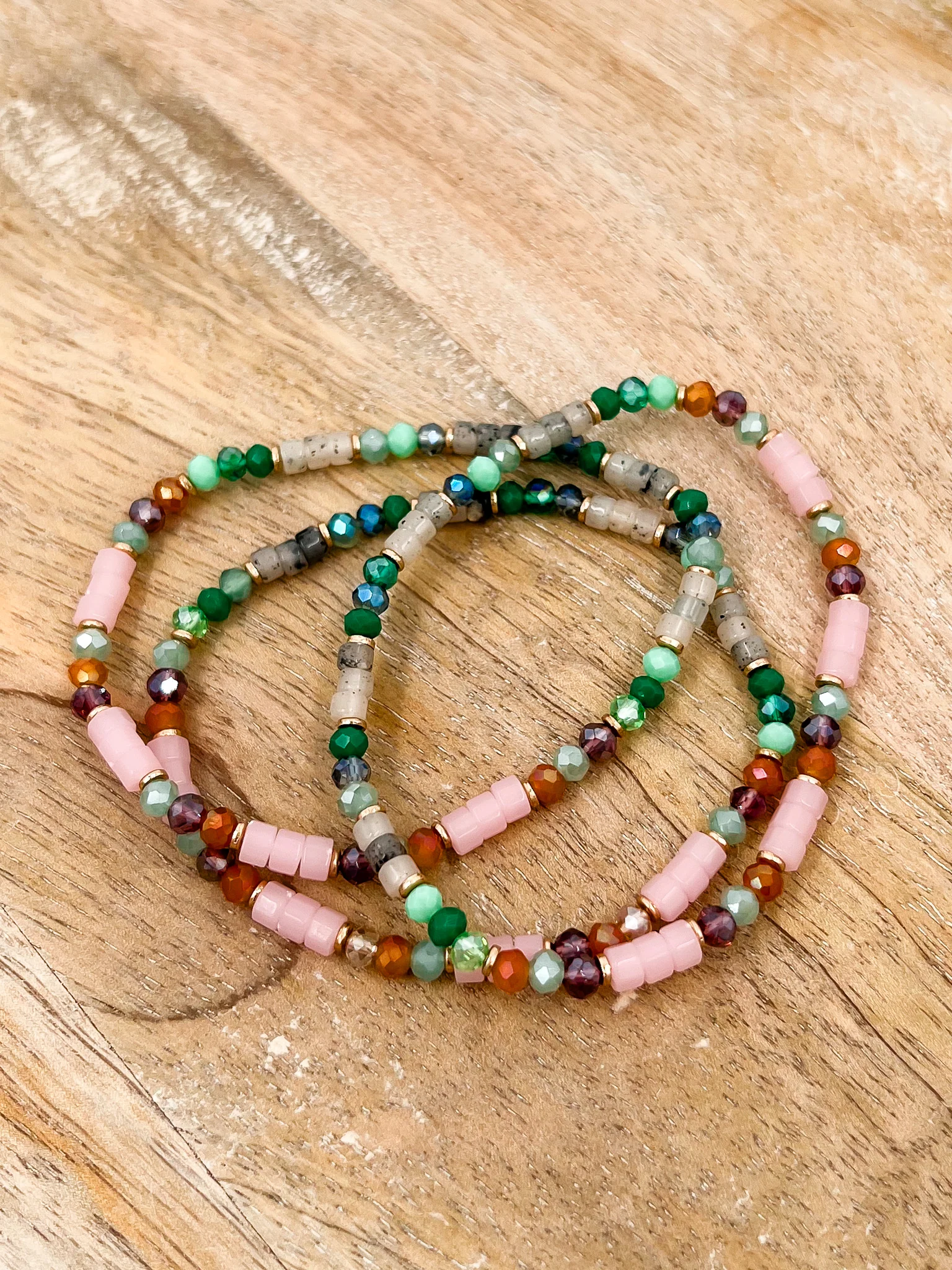 Sunny Secrets Beaded Bracelet Set - 4 colors! - Image 4