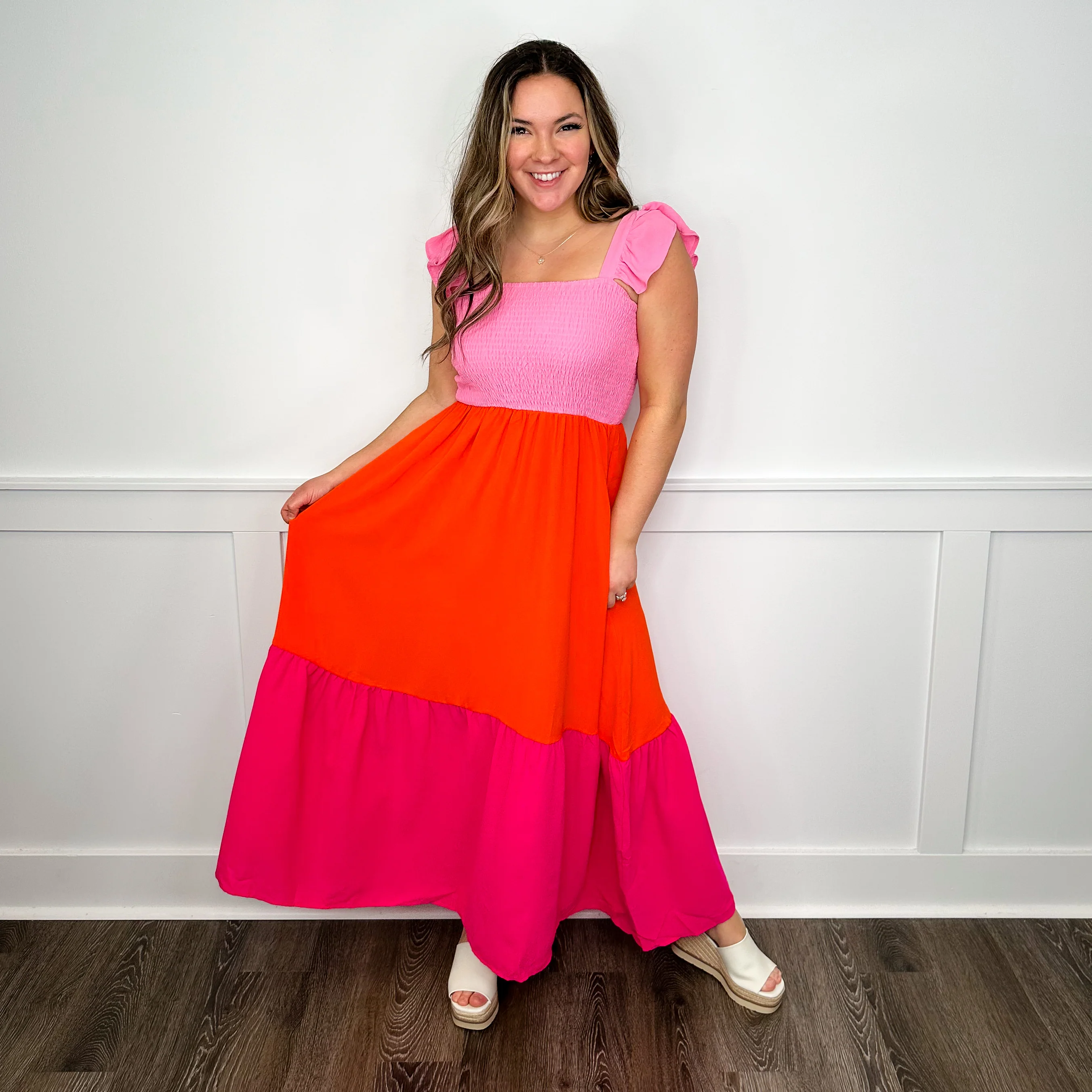 Summer Sunsets Color Blocked Avery Mae Dress