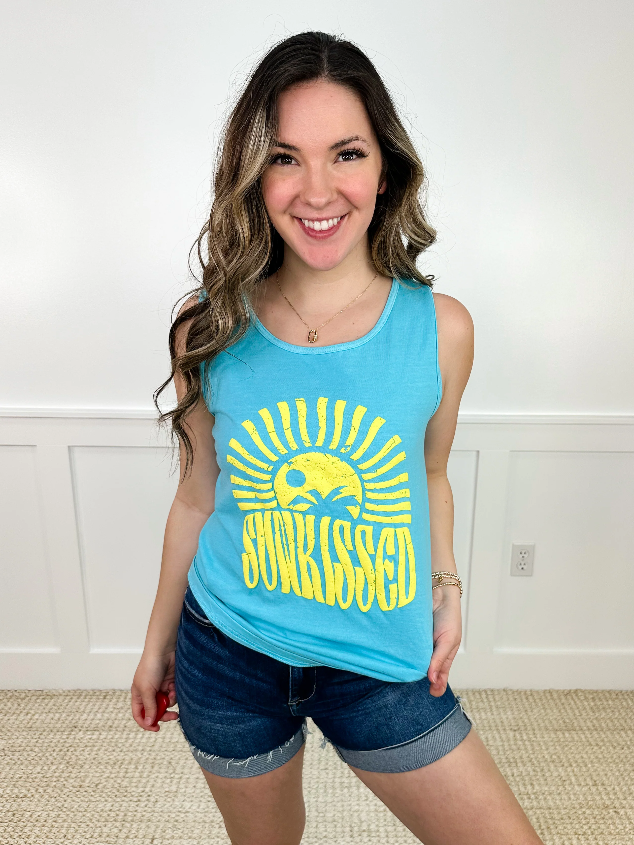 Sunkissed & Sunshine Cotton Avery Mae Graphic Tank top - 4 colors! - Image 4
