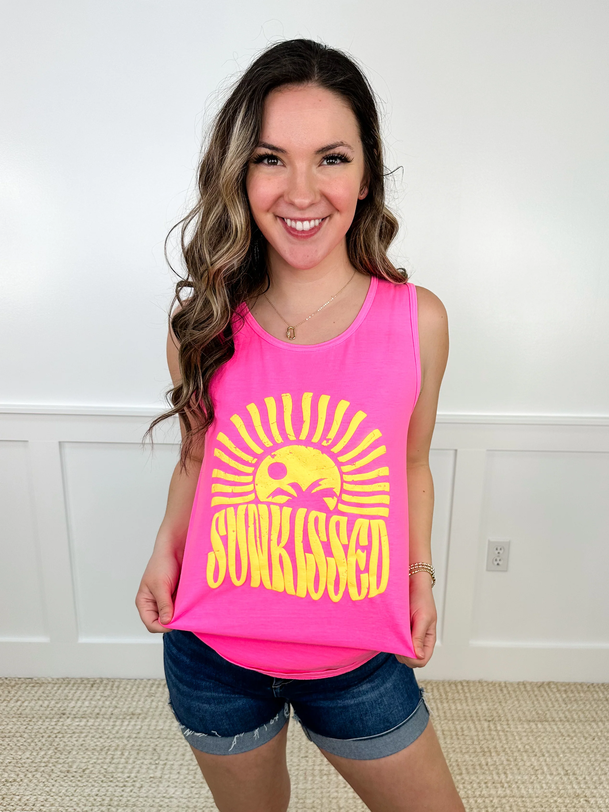 Sunkissed & Sunshine Cotton Avery Mae Graphic Tank top - 4 colors! - Image 5
