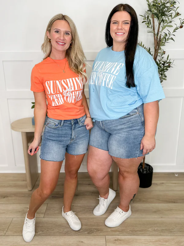 Sunshine & Iced Coffee Cotton Short Sleeve Avery Mae Graphic Tee Shirt - Multiple Colors (Tultex, Gildan) - Image 13