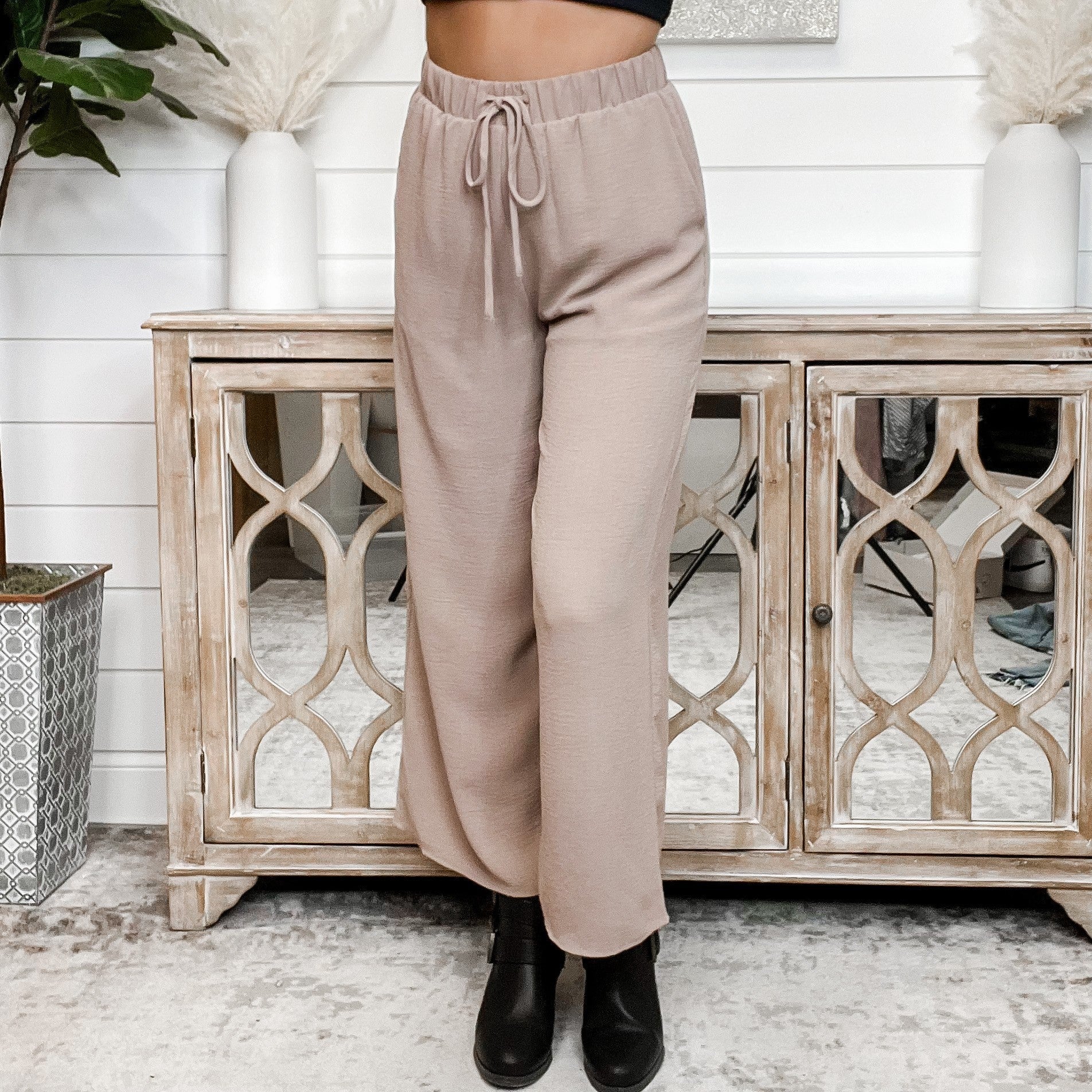 Take it There High-Rise Cropped Latte Bottoms - Image 3
