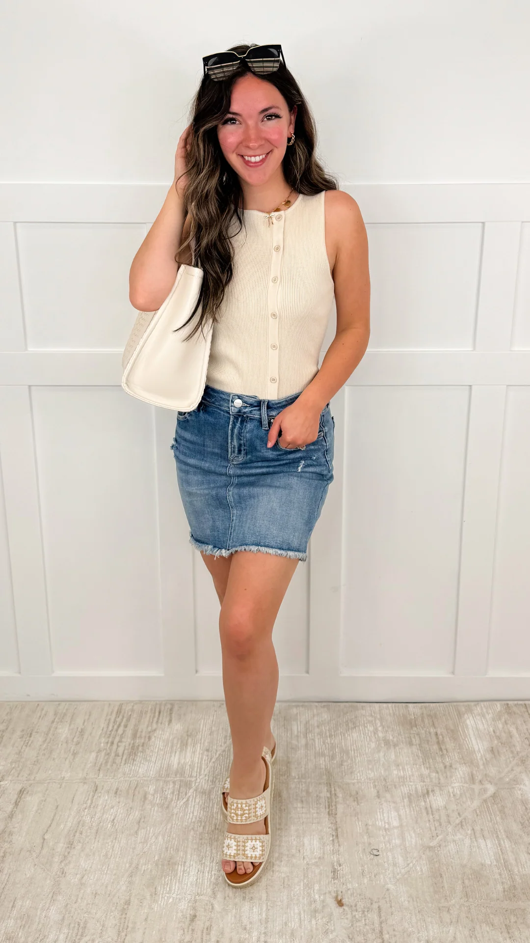 Take the Call Rayon Avery Mae Button Up Tank Top - 2 colors! - Image 7