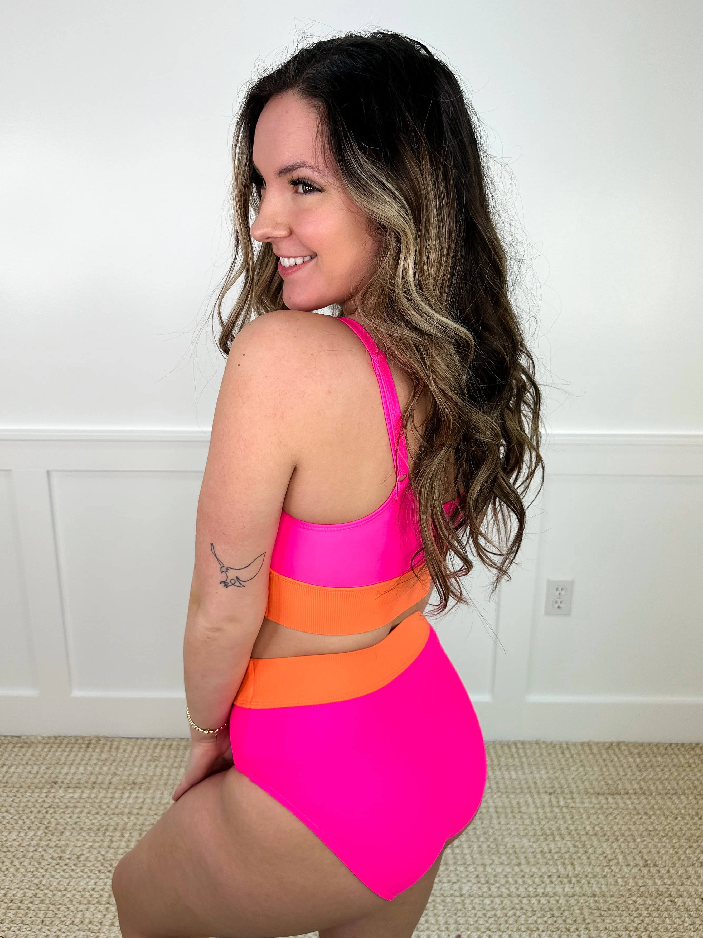Talk to the Tan Ribbed Swim Top - 3 colors! - Image 8