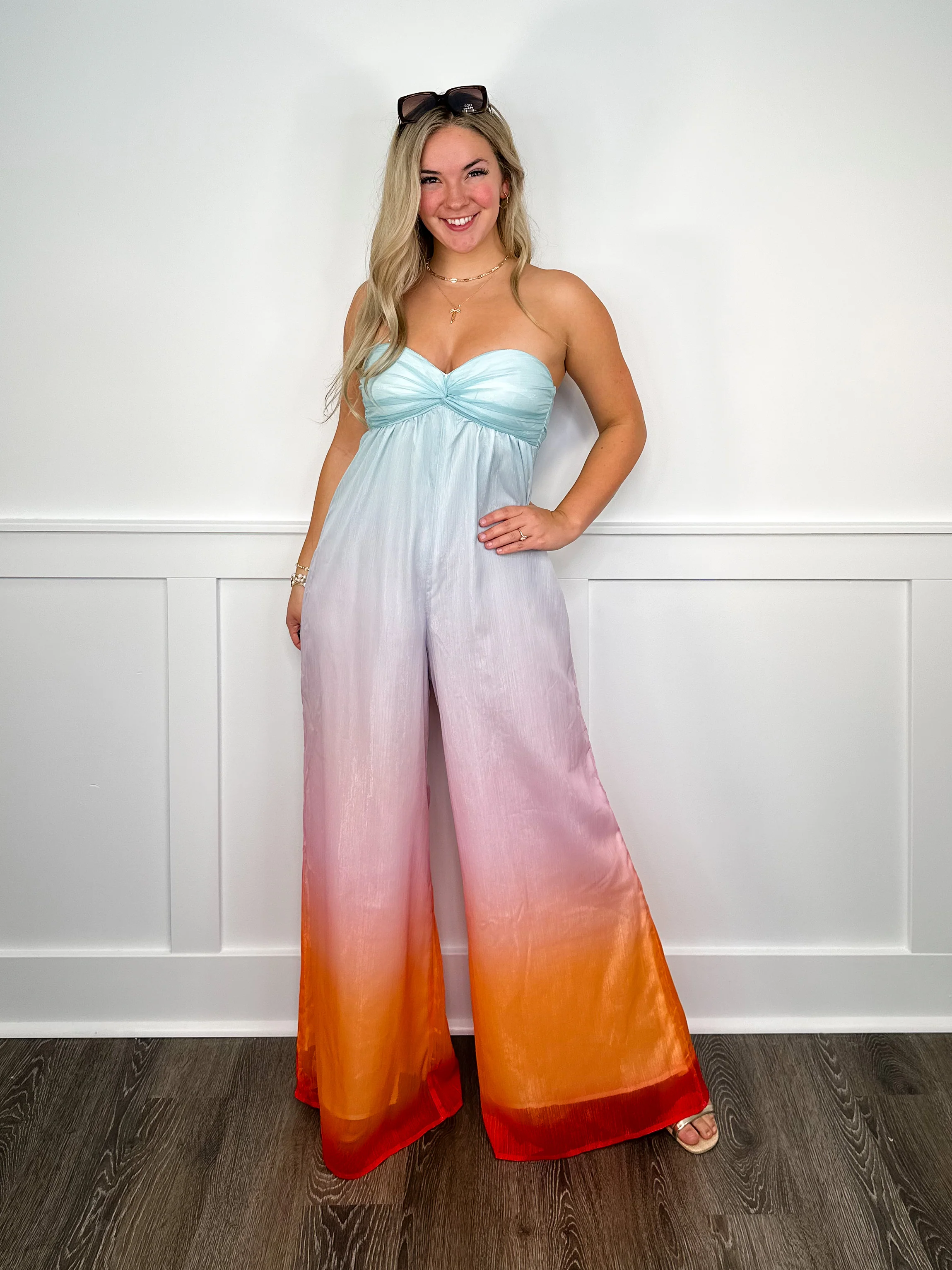 Tempting Fate Lightweight Strapless Ombre Avery Mae Jumpsuit - Image 3
