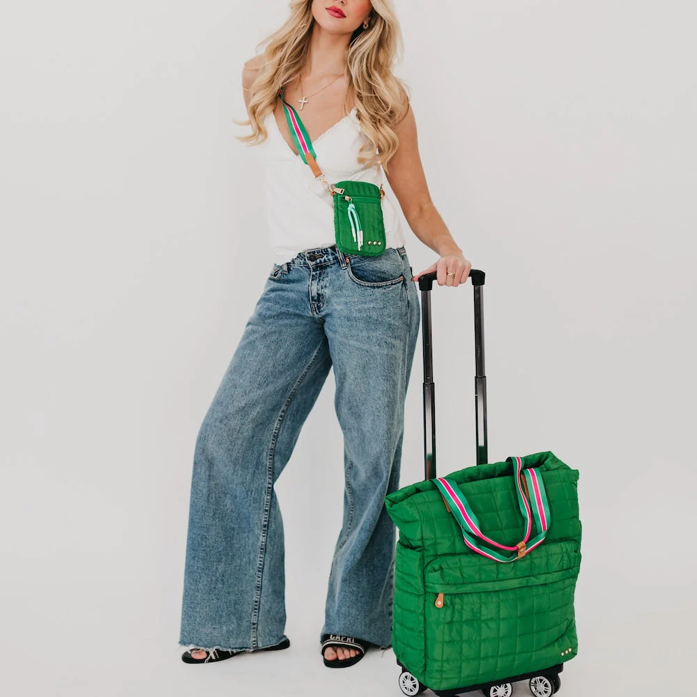 Tenley Quilted Tote Roller Bag - Image 17