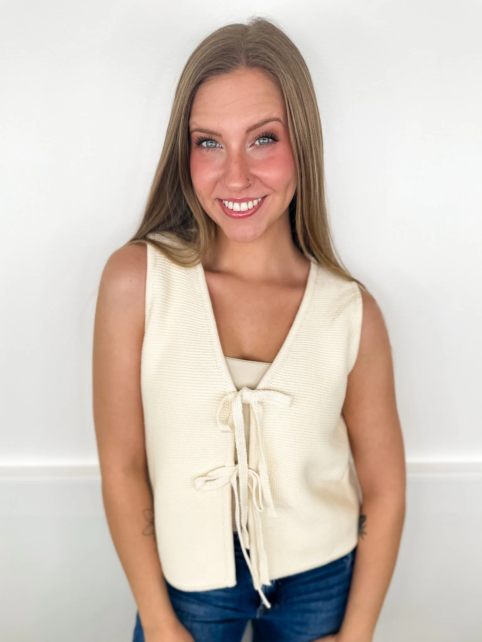 The Finishing Touch Cotton Avery Mae Mom Cropped Vest - 2 colors! - Image 3