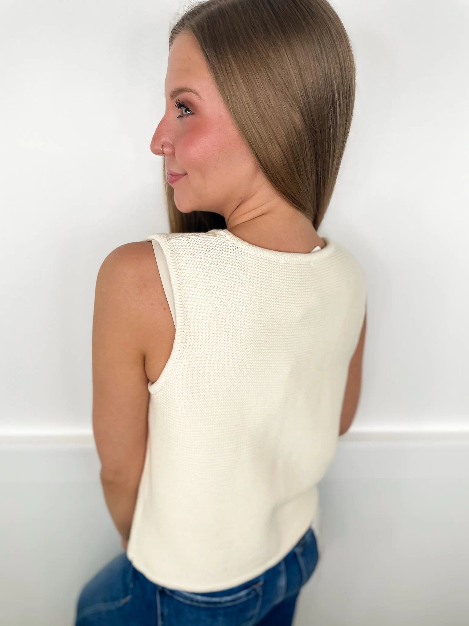 The Finishing Touch Cotton Avery Mae Mom Cropped Vest - 2 colors! - Image 4