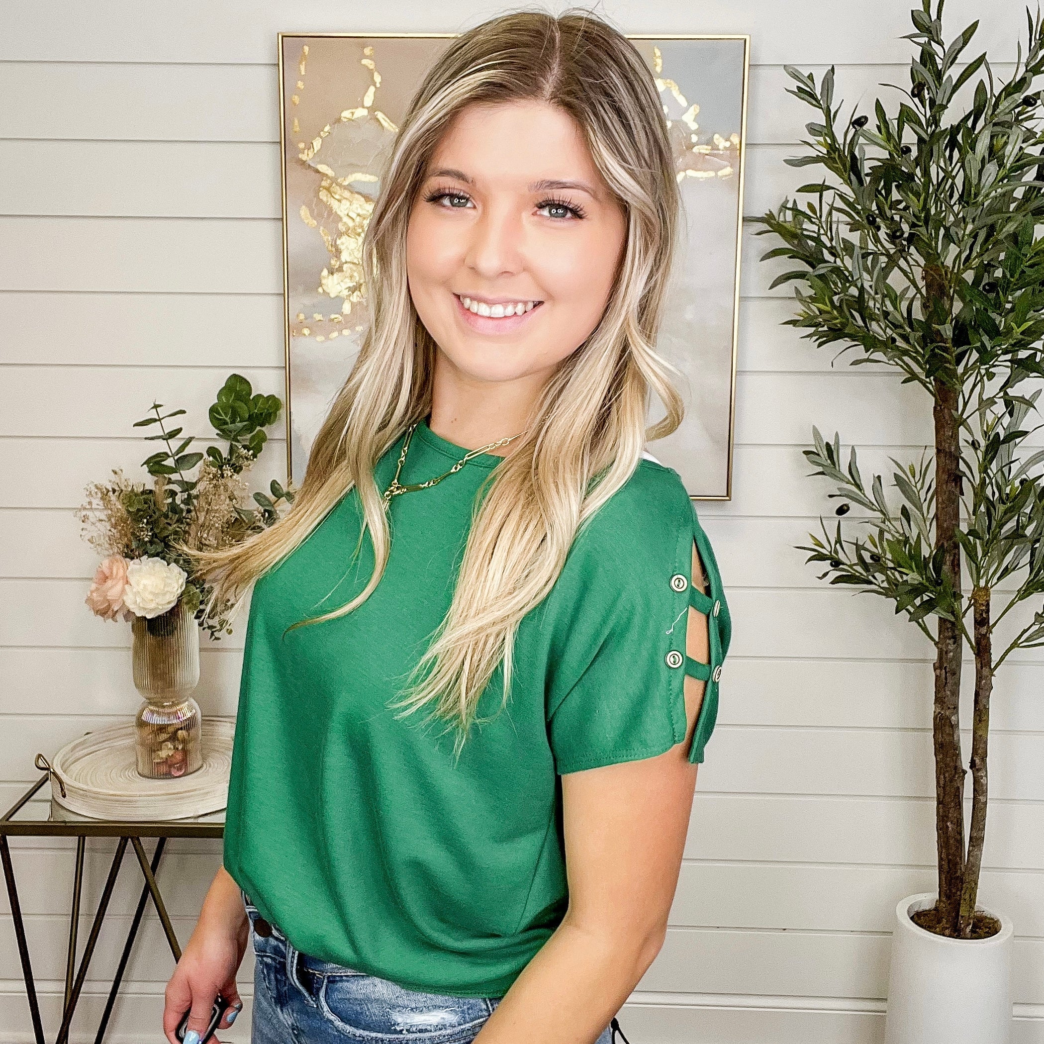 The Life Away Short Sleeve Green Avery Mae Top