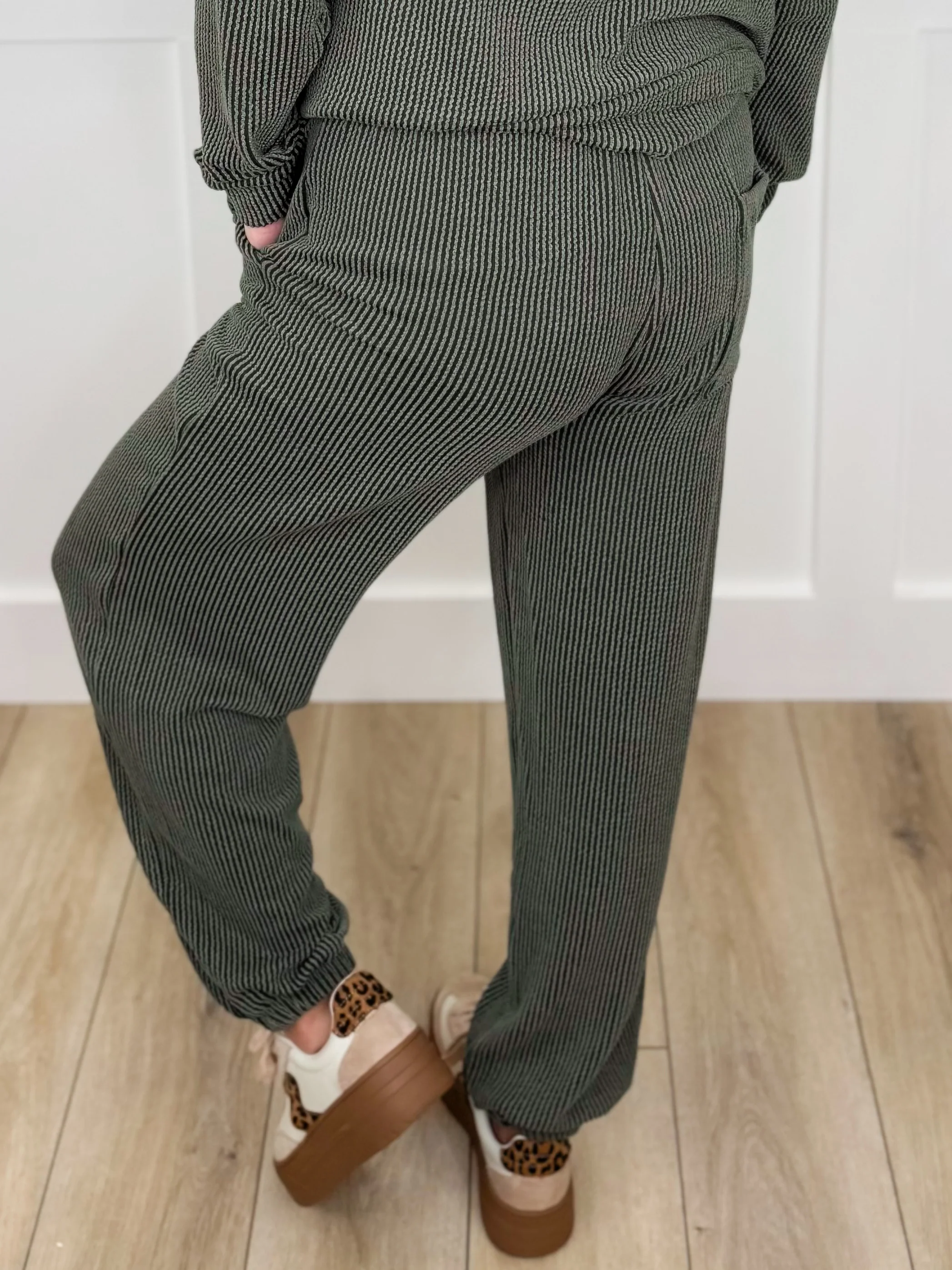 The Moment is Now High-Rise Ribbed Avery Mae Joggers - 3 colors! - Image 3