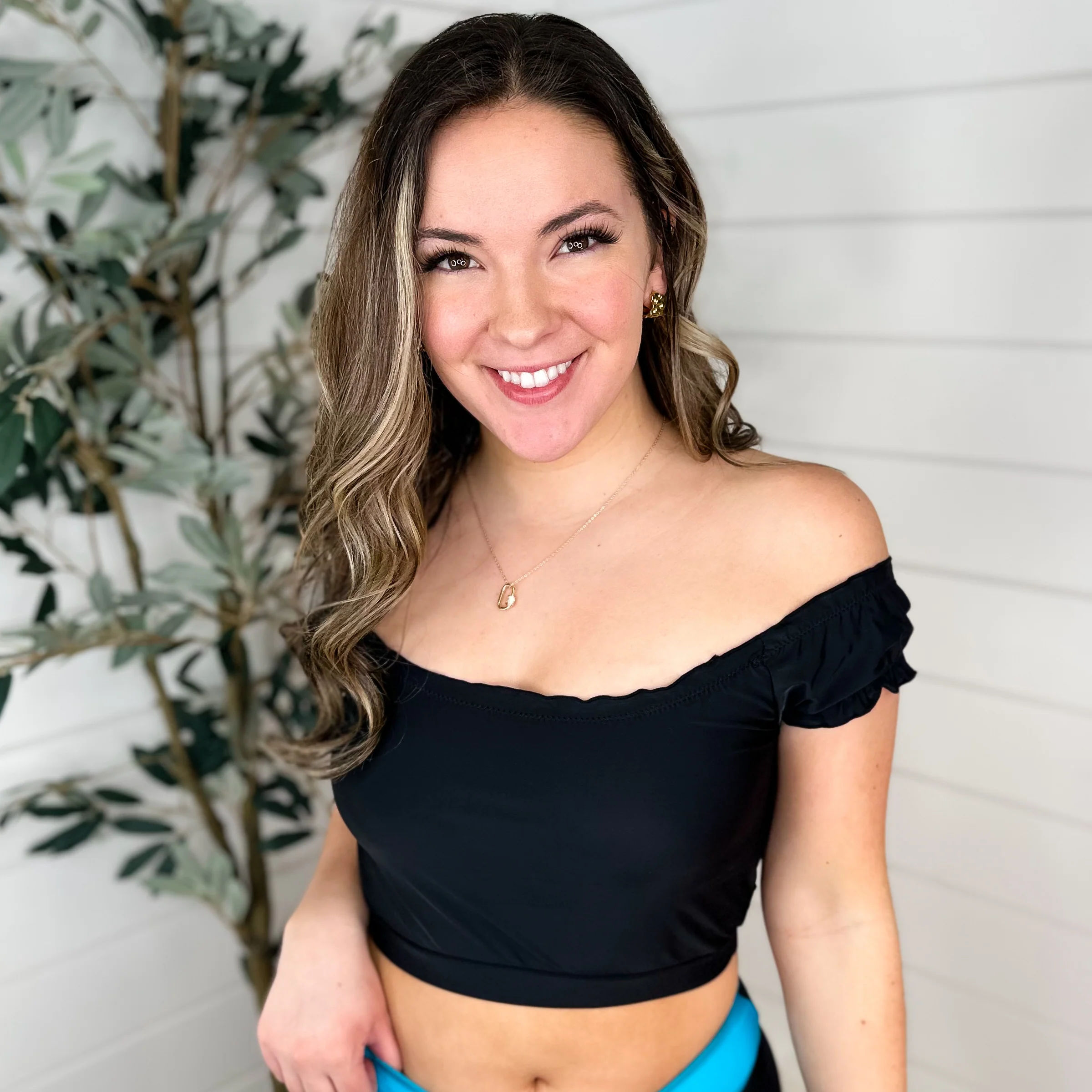 Coral Reef The Perfect Black Swim Top