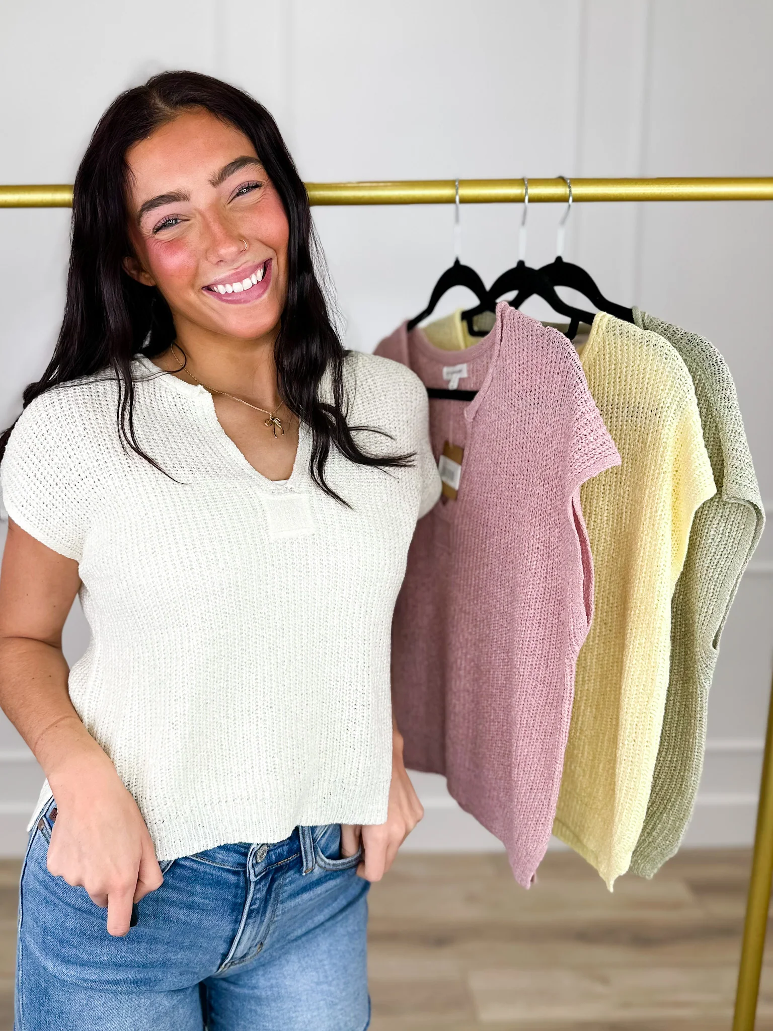The Smart Choice Knit Short Sleeve Avery Mae Top - Multiple Colors