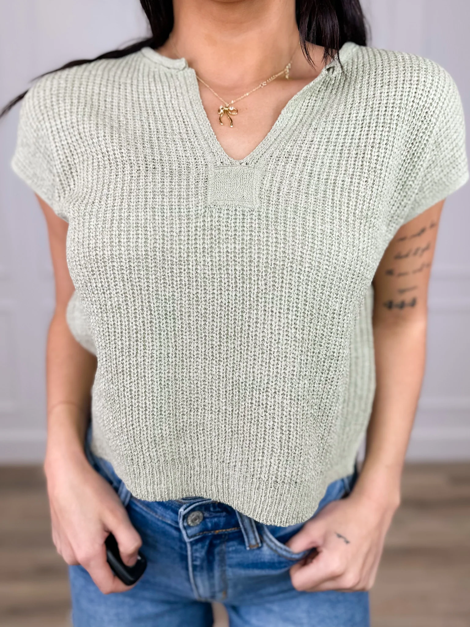 The Smart Choice Knit Short Sleeve Avery Mae Top - Multiple Colors - Image 6