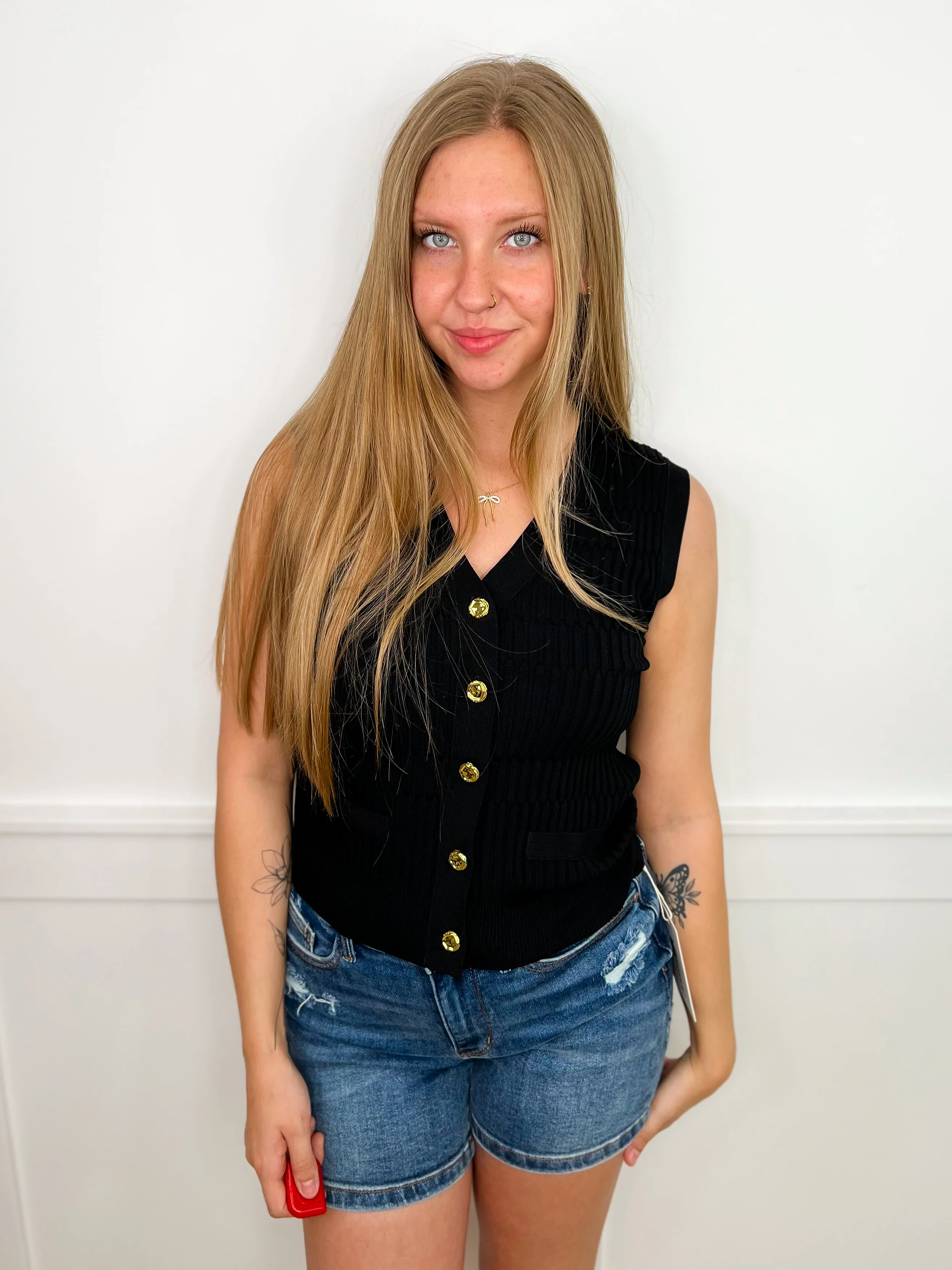 There We Go Avery Mae Mom Cropped Vest - 2 colors! - Image 4