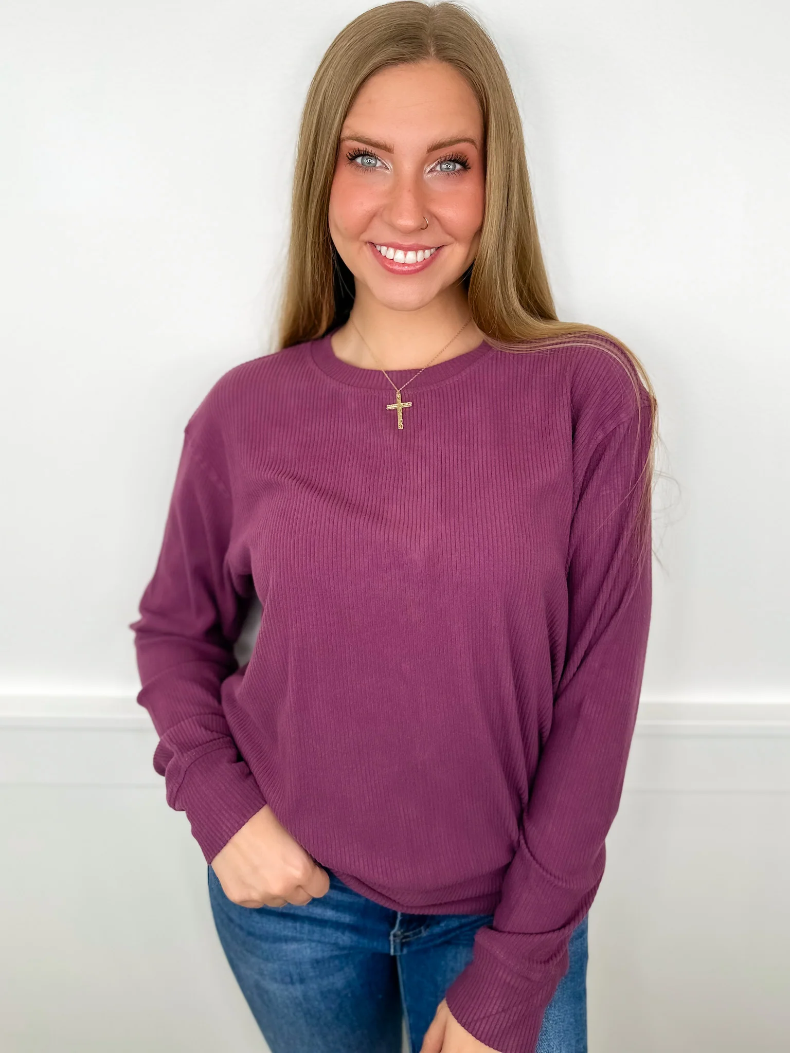 Basic This is Nice Rayon Blend Long Sleeve Avery Mae Top - 5 colors! - Image 2
