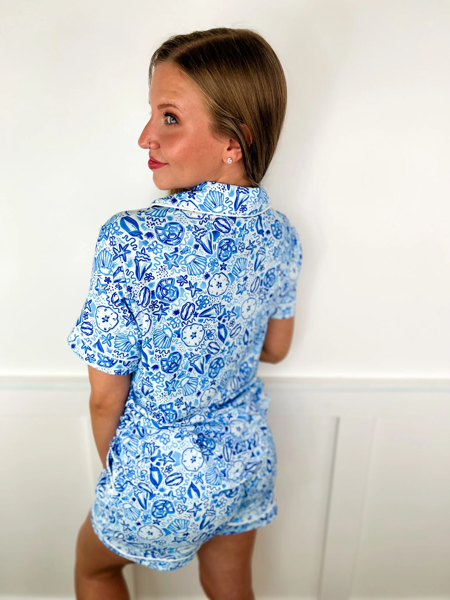 Tidal Waves High-Rise Blue Avery Mae PJ Set - Image 2
