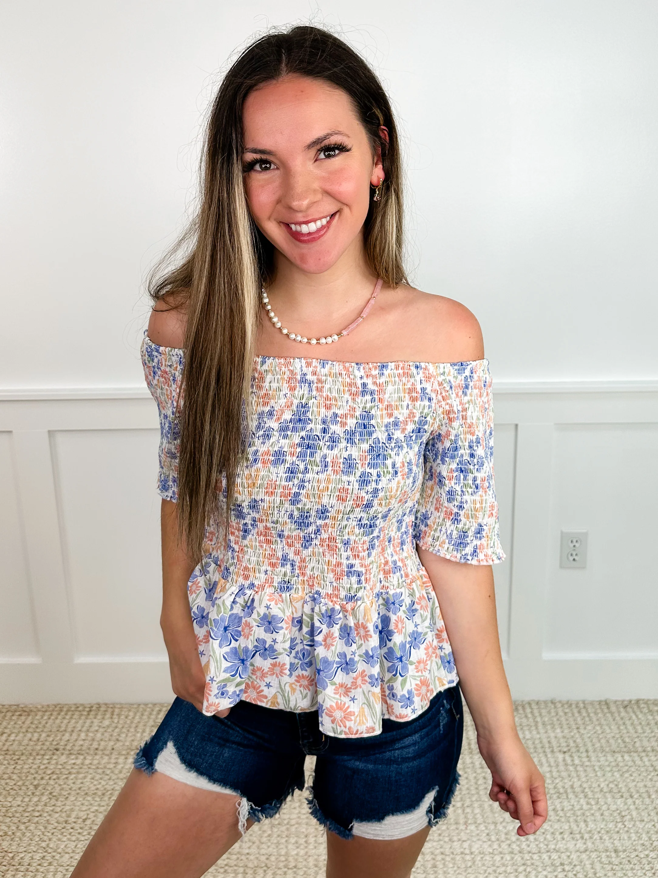 Time is Ticking Cotton Short Sleeve White Avery Mae Top