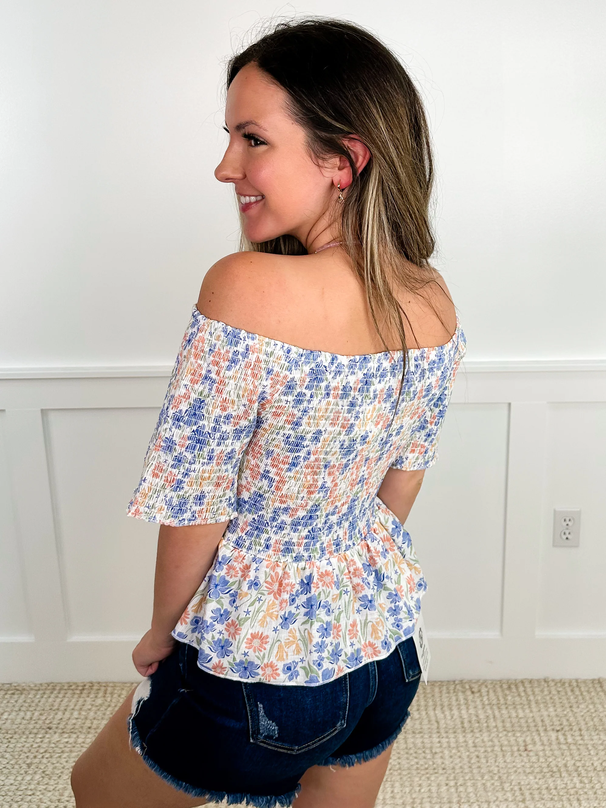 Time is Ticking Cotton Short Sleeve White Avery Mae Top - Image 2