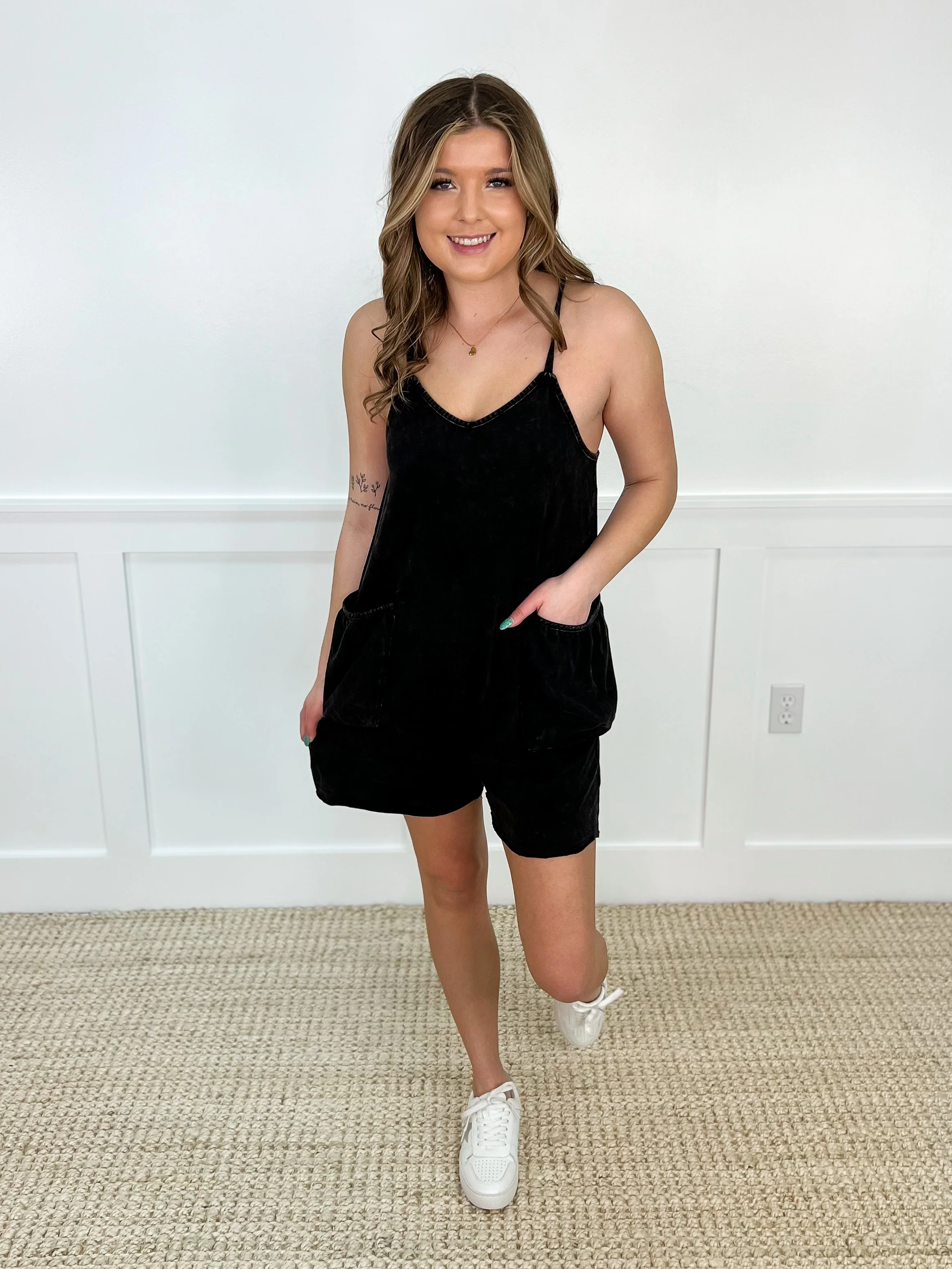 Time to Be Classy Cotton Avery Mae Romper - 3 colors! - Image 3