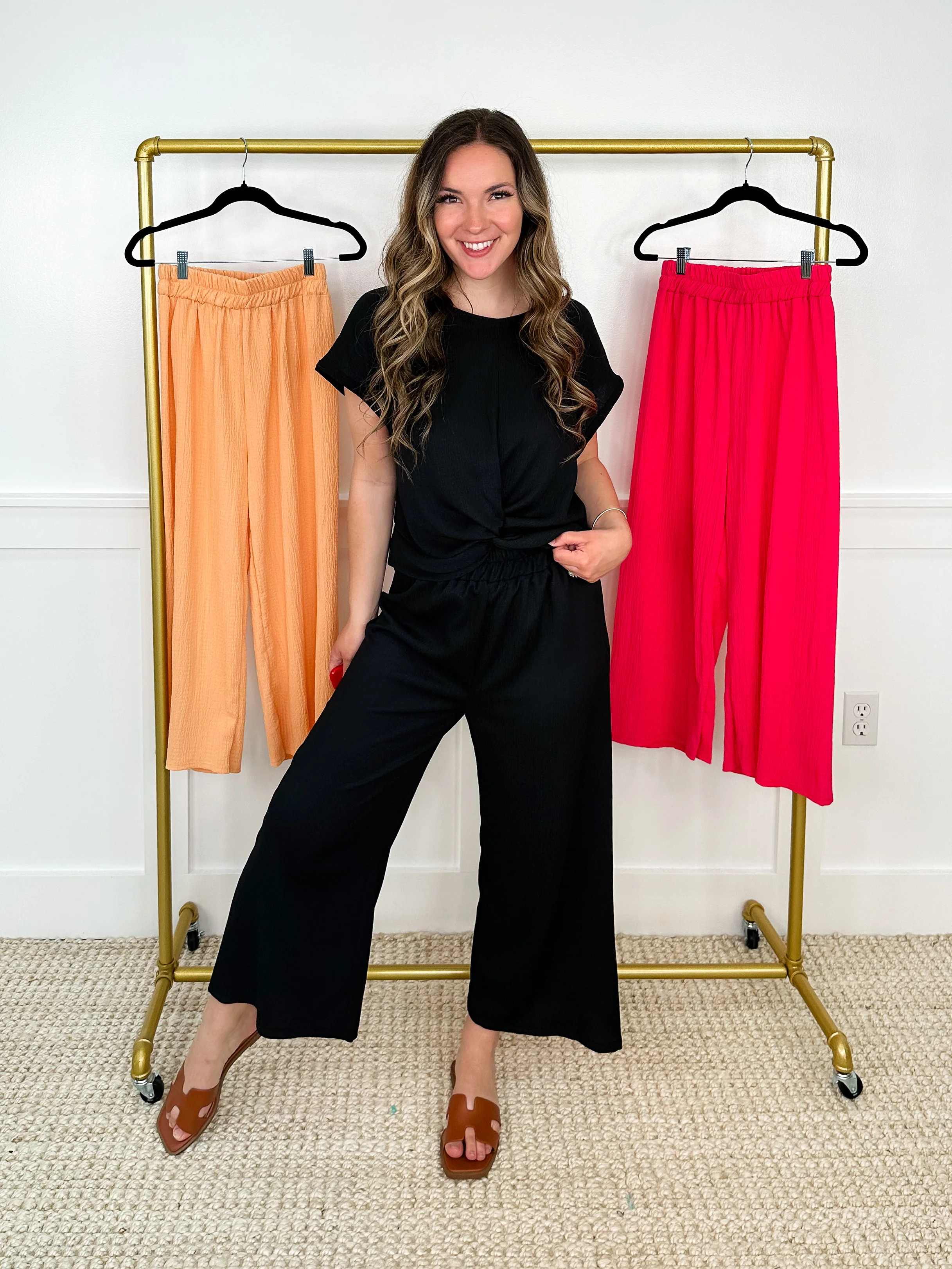 Time to Cut Loose Lightweight Wide Leg Avery Mae Cropped Bottoms - 3 colors!