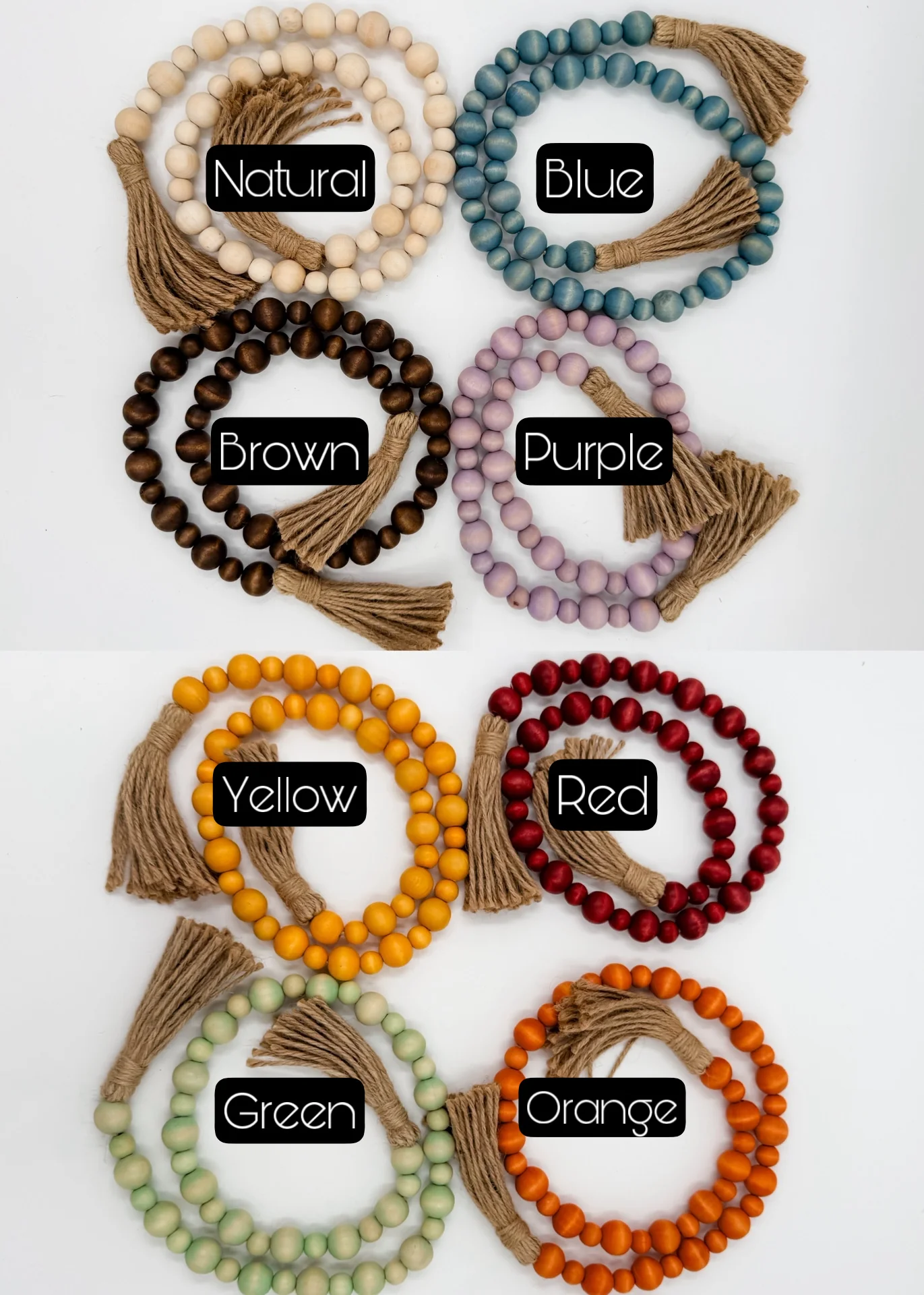 True Beauty Beaded Wood Garland - 8 colors! - Image 2