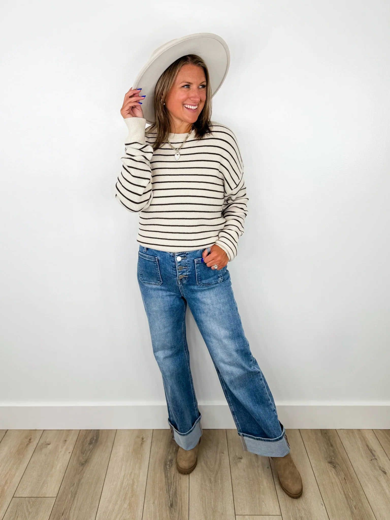 Truth or Dare Knit Long Sleeve Avery Mae Sweater Top - 2 colors! - Image 5
