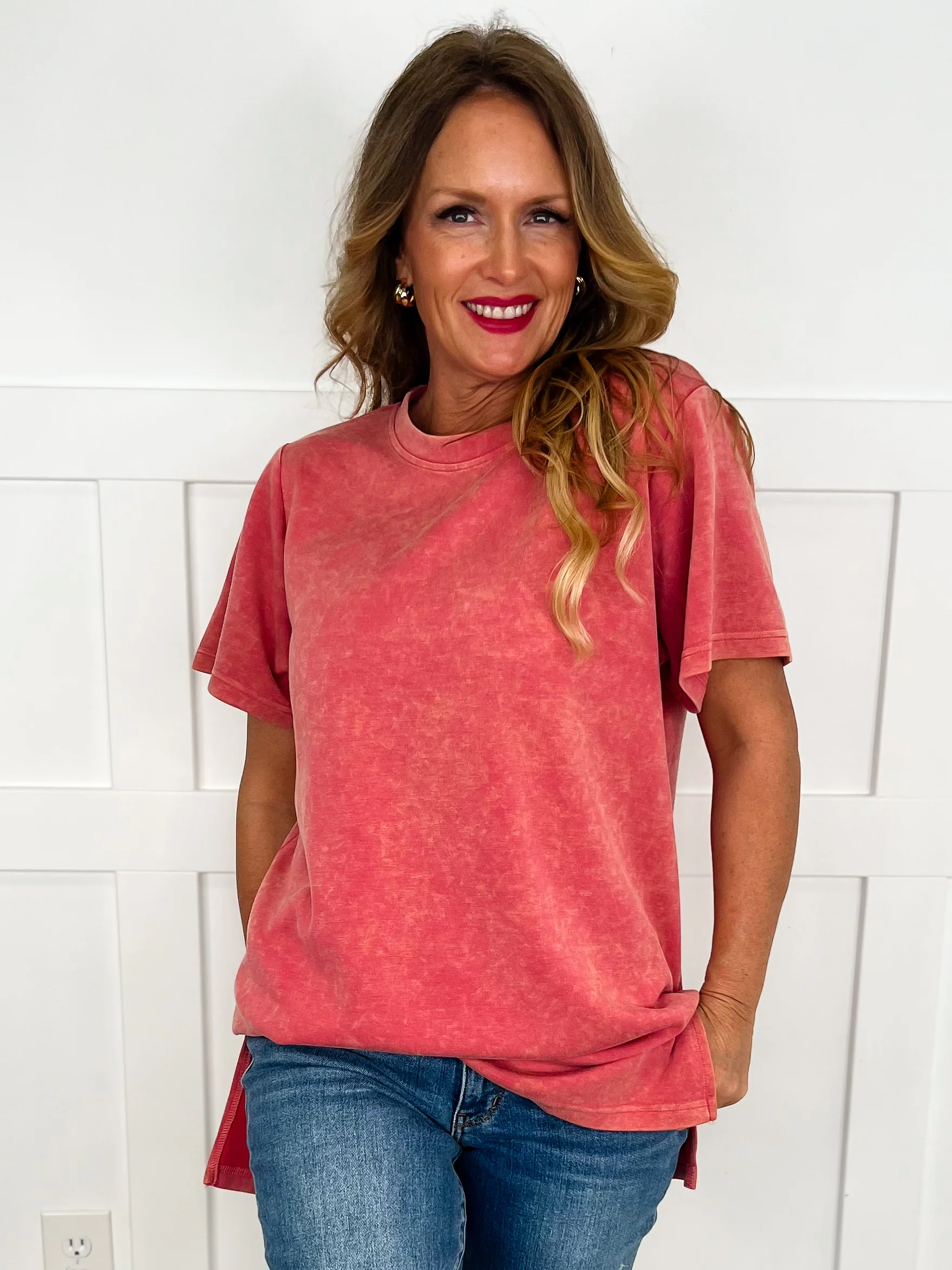 Try to Stop Me Rayon Blend Short Sleeve Punch Avery Mae Tunic Top - Image 3