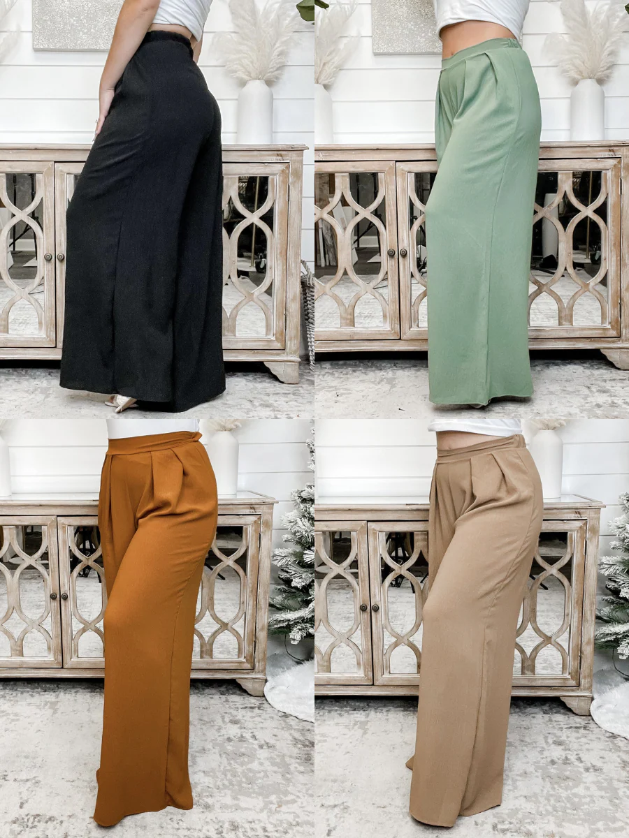Turn That Way Wide Leg Bottoms - 8 colors! - Image 14