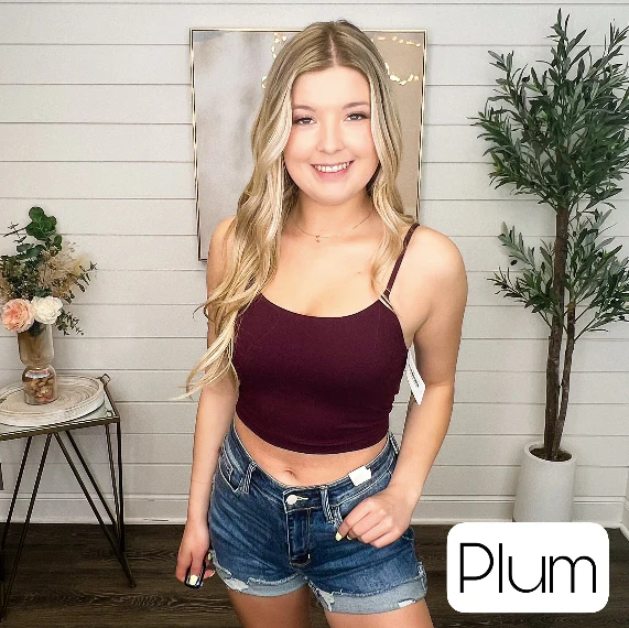 Two Basic What a Feeling Avery Mae Padded Cropped Tank Top - 10 colors! - Image 3