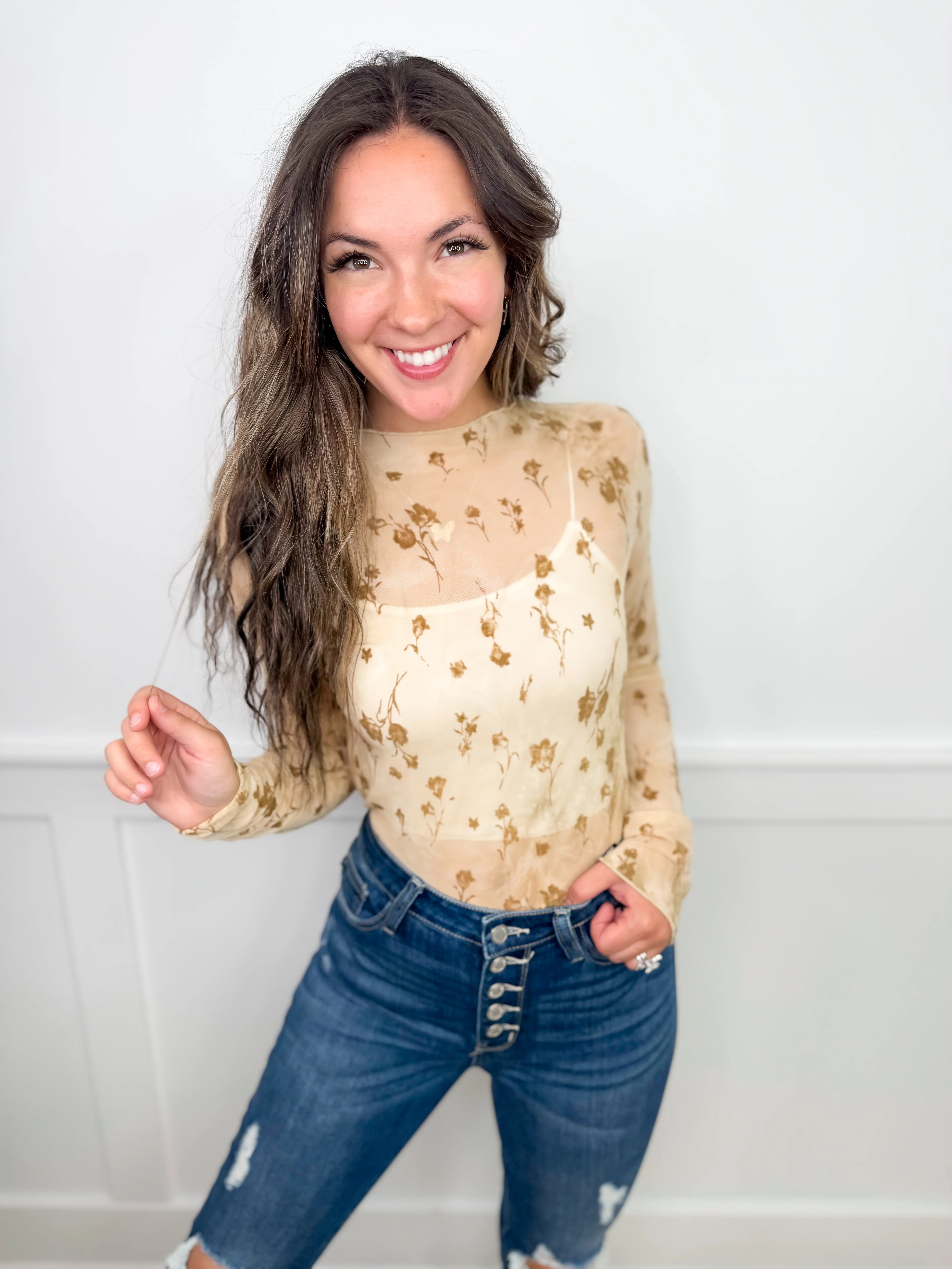 Velvet Touch Sheer Mesh Long Sleeve Avery Mae Top - 5 colors! - Image 6