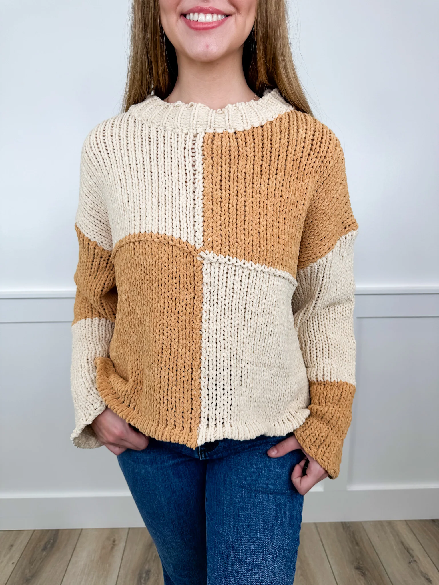 Very Approachable Knit Long Sleeve Avery Mae Sweater Top - 2 colors! - Image 2