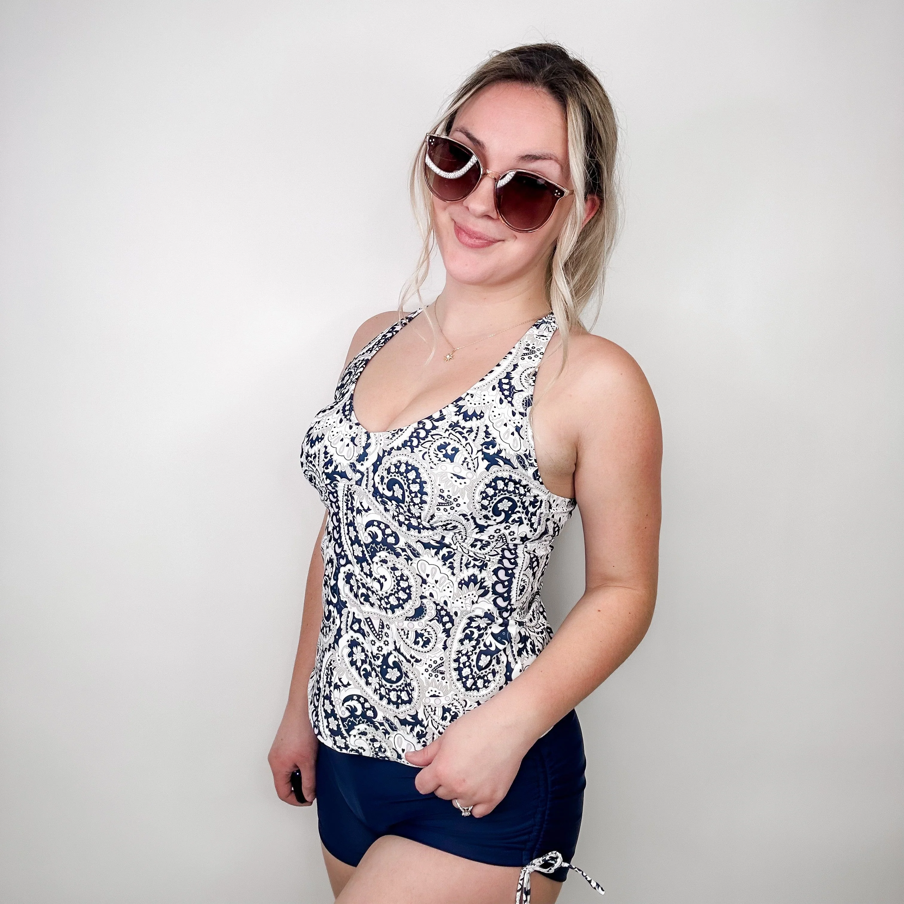 Watching Sunsets Navy Tankini Swim Set *FINAL SALE* - Image 3