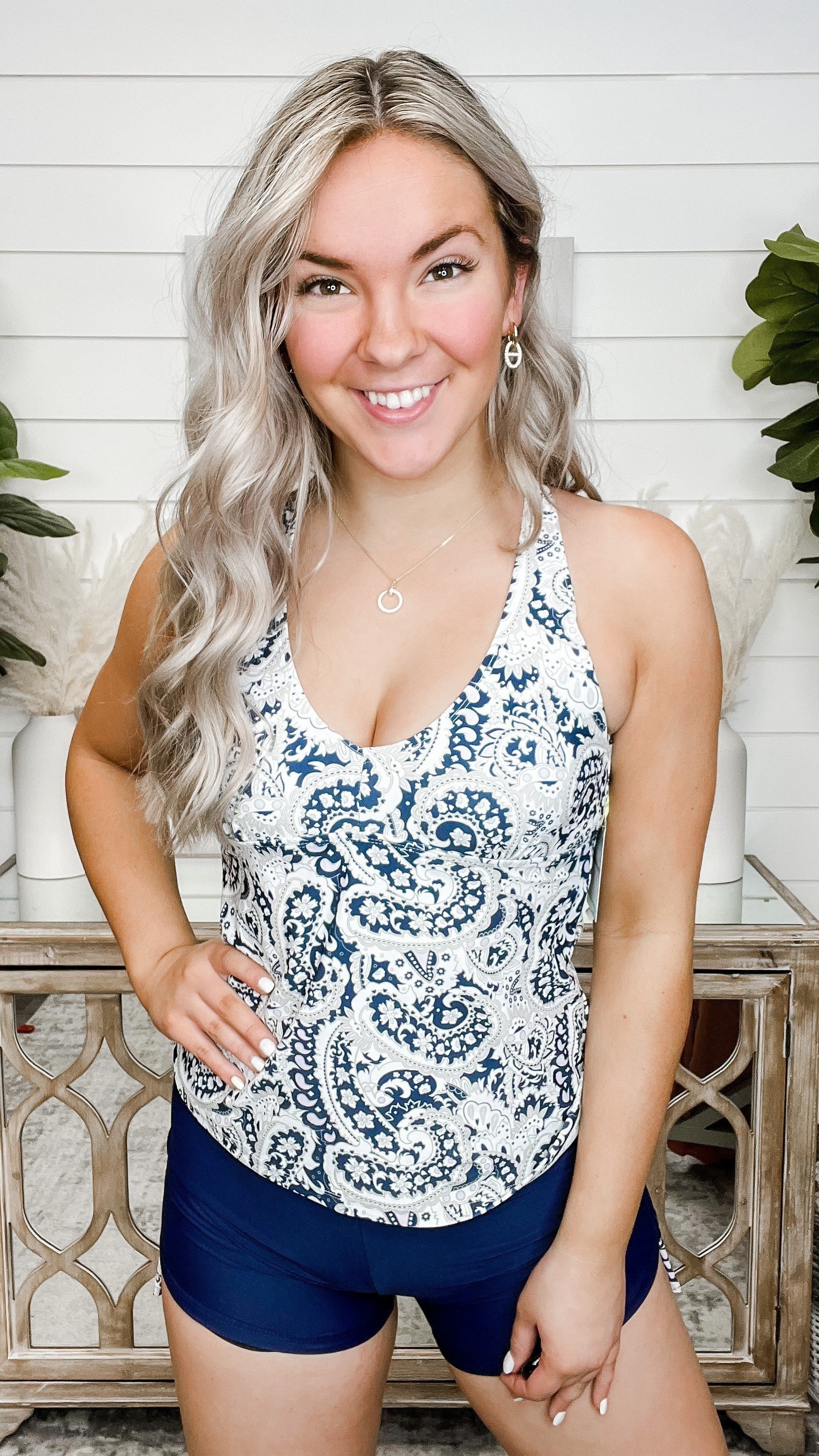 Watching Sunsets Navy Tankini Swim Set *FINAL SALE* - Image 4