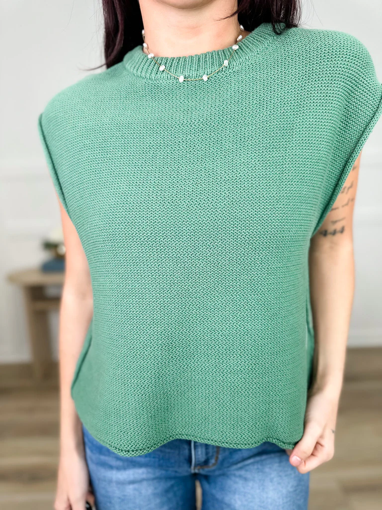 Weekend Wanderer Cotton Cap Sleeve Avery Mae Sweater Top - Multiple Colors - Image 7
