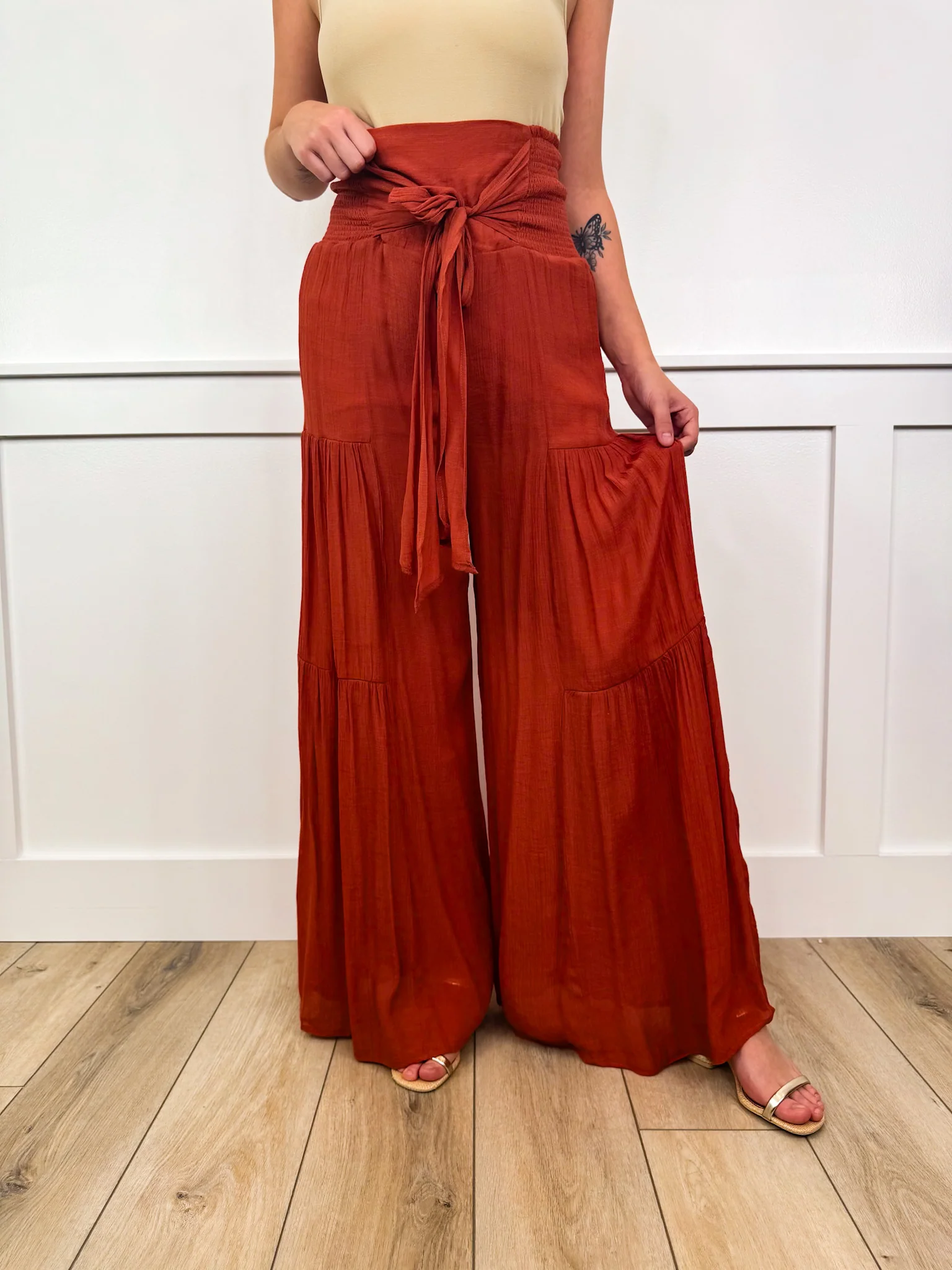 Where to Next High-Rise Rayon Blend Palazzo Pants - 2 colors! - Image 2