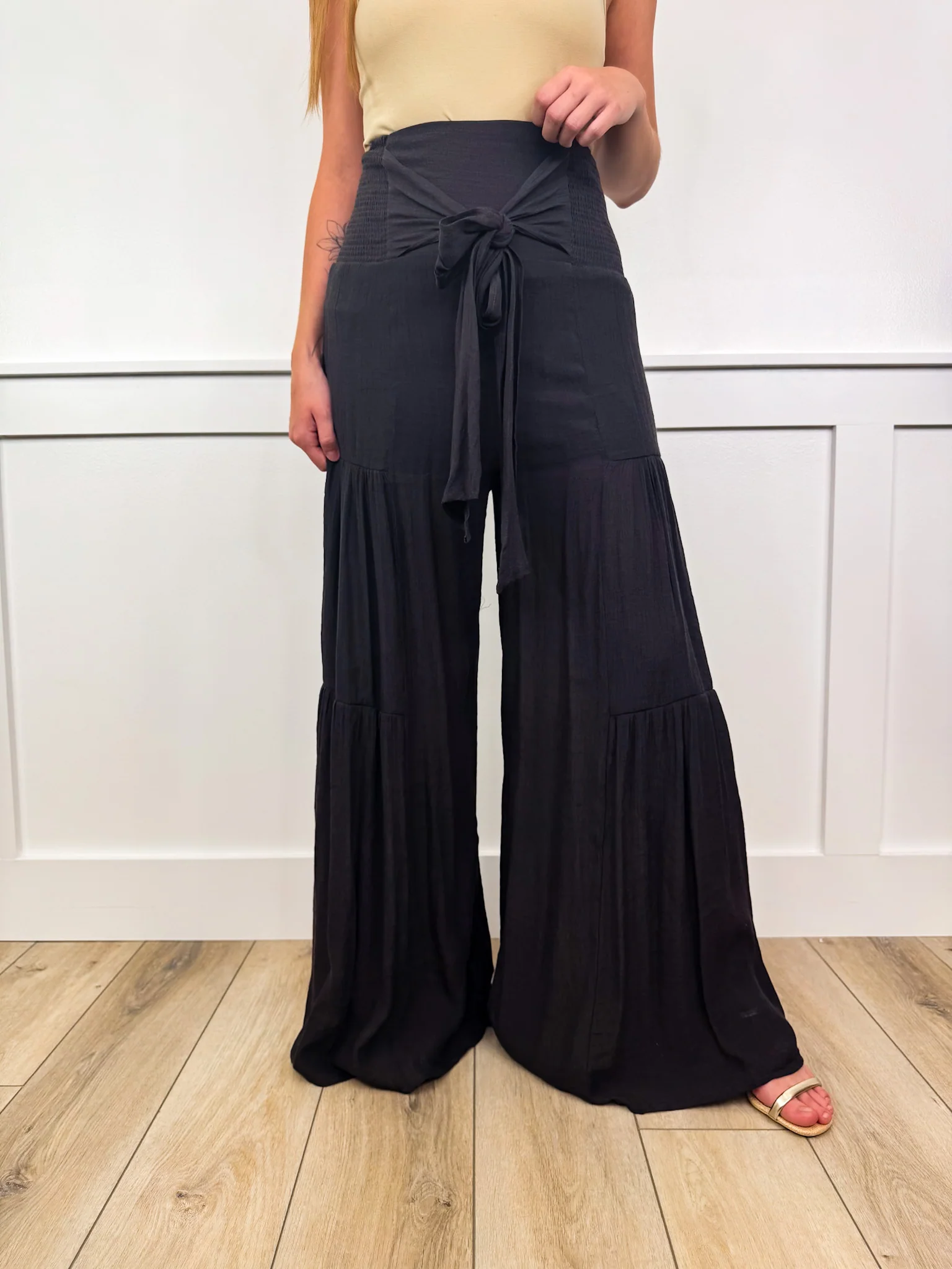 Where to Next High-Rise Rayon Blend Palazzo Pants - 2 colors! - Image 3