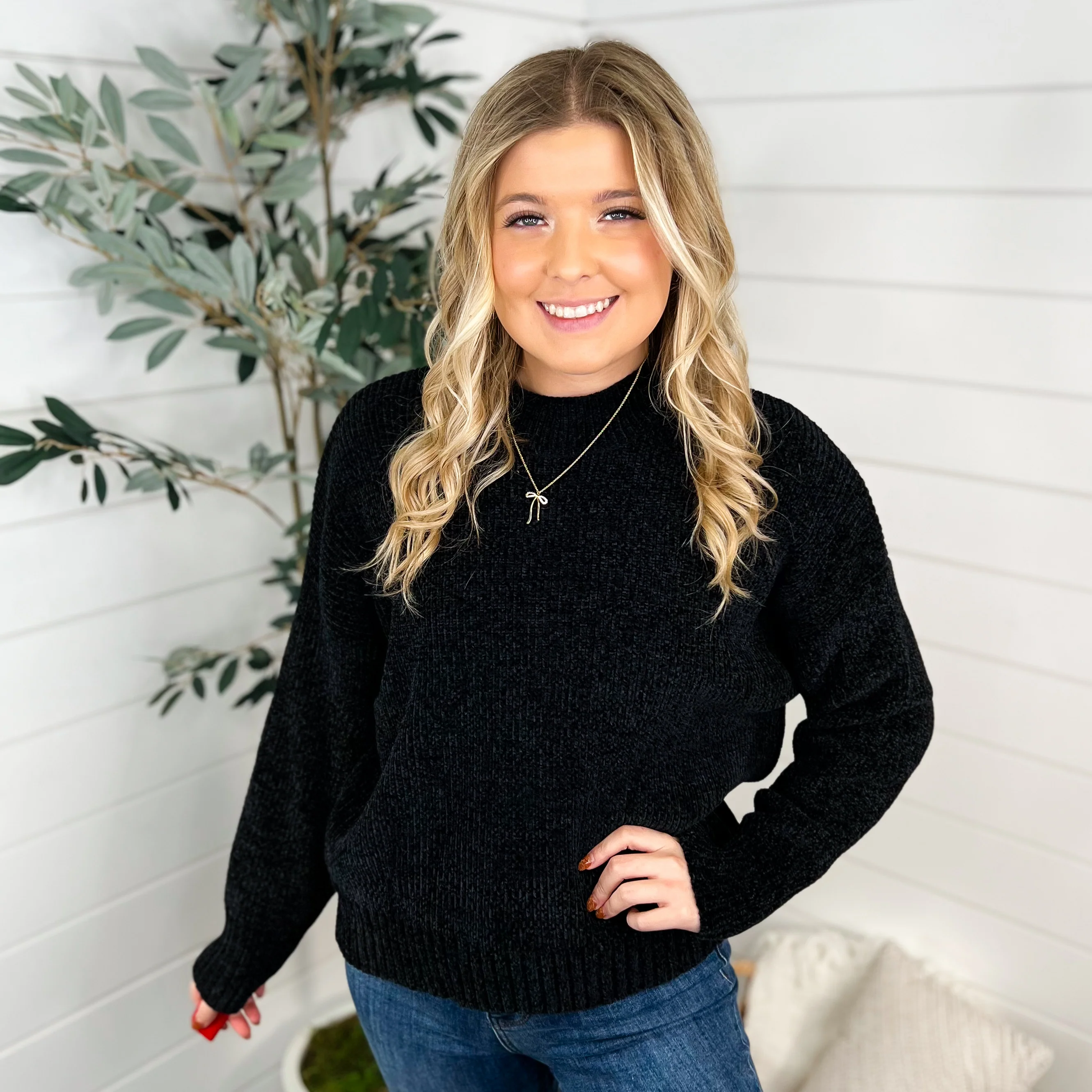 White Birch Give You Everything Knit Long Sleeve Sweater Top - 3 colors! - Image 2