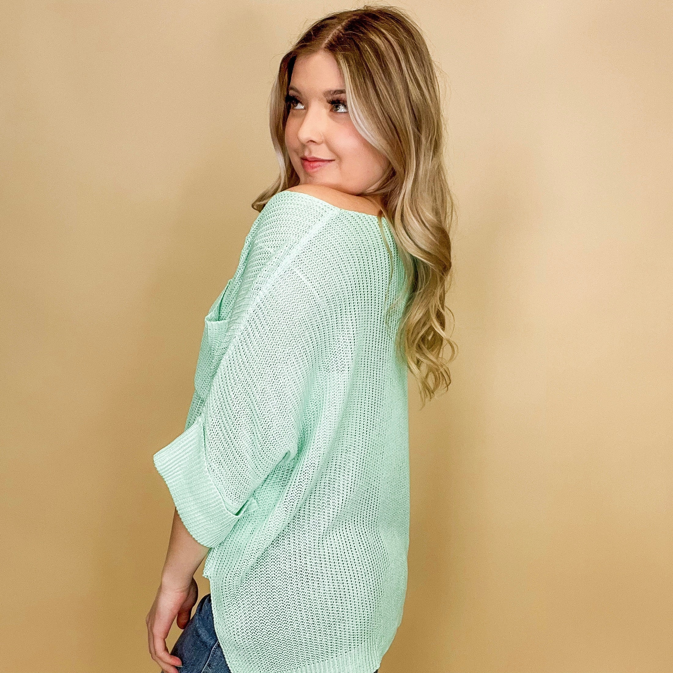 White Birch Help Yourself Knit Short Sleeve Sweater Top - 2 colors! - Image 4