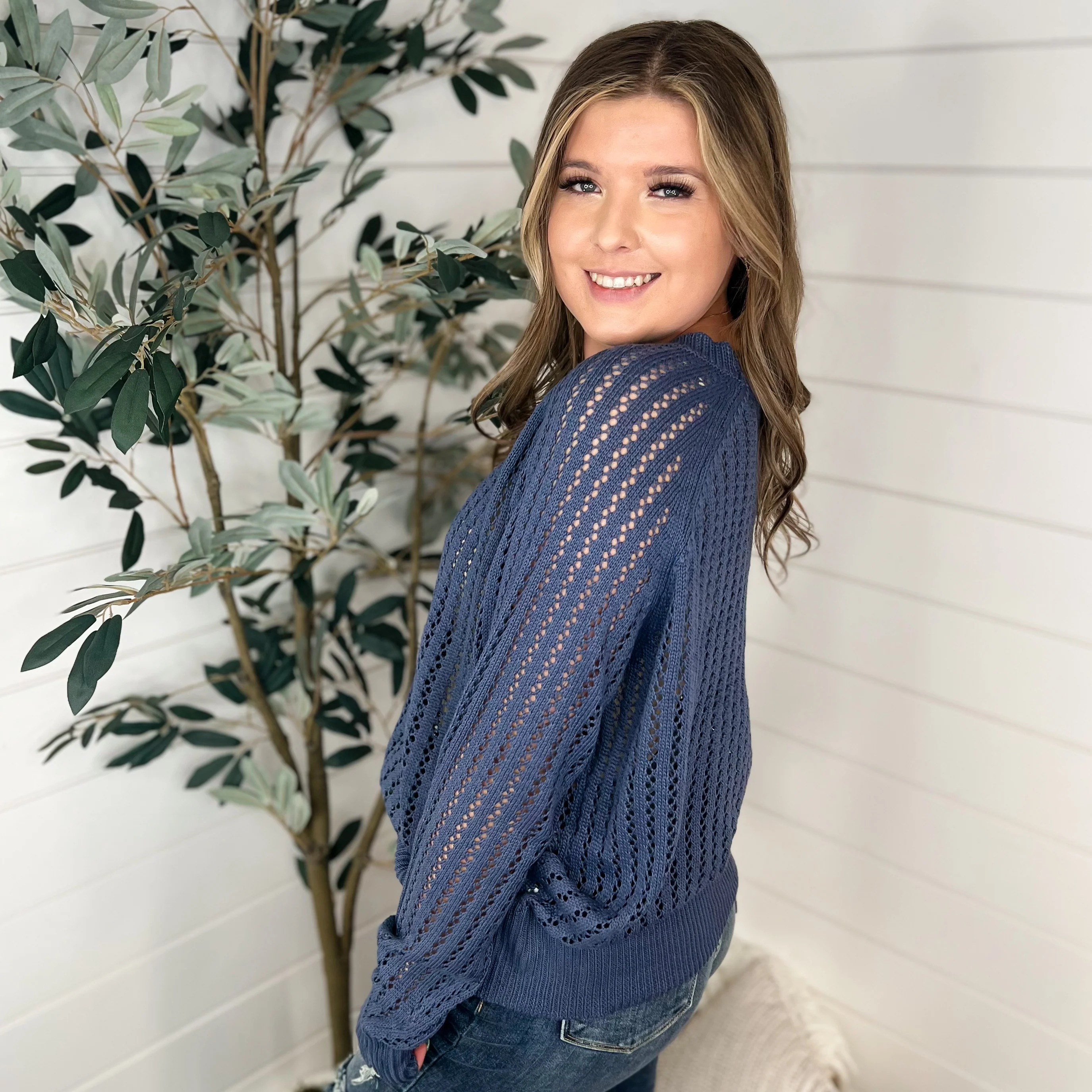 White Birch Just Storytelling Knit Long Sleeve Sweater Top - 2 colors! - Image 3