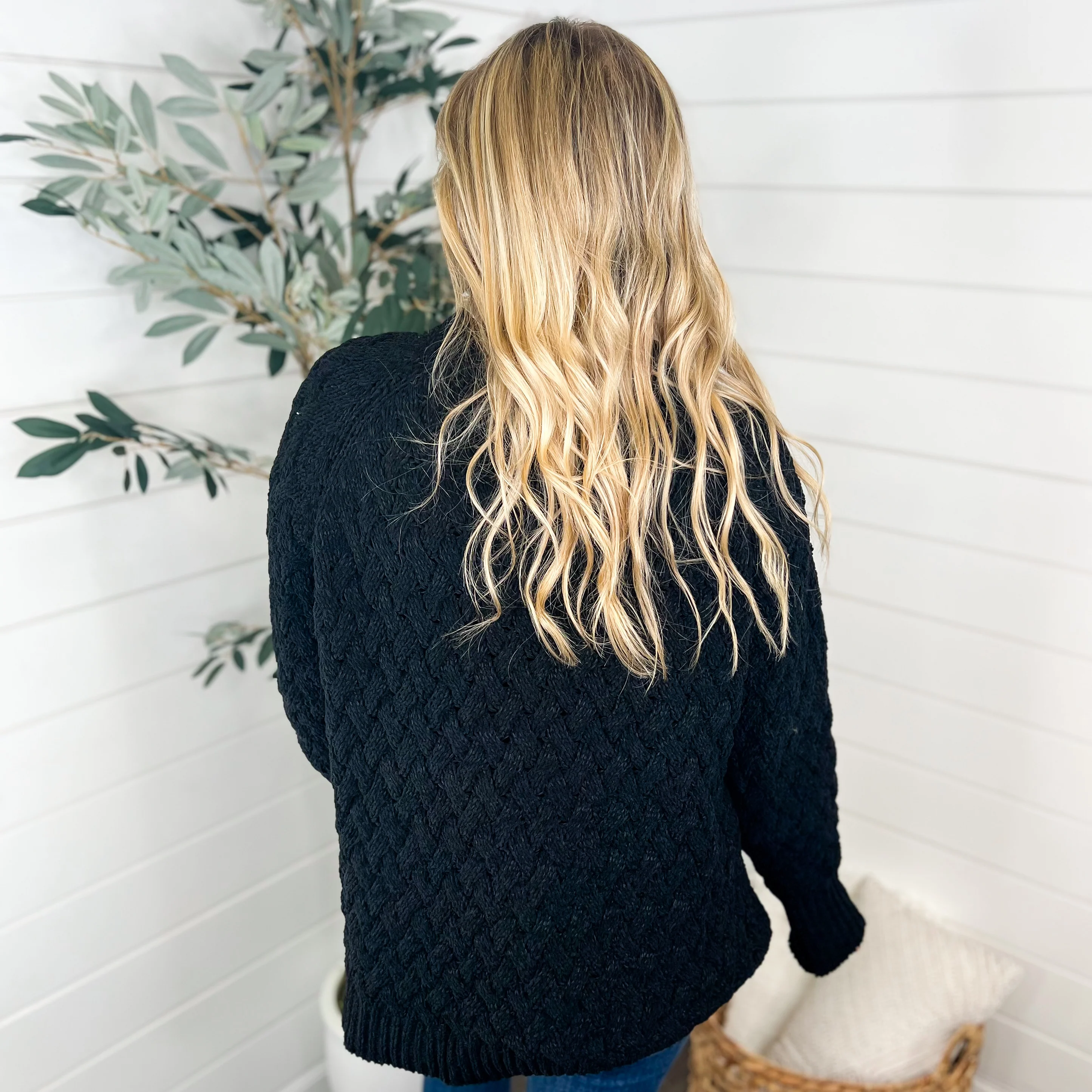 White Birch Looking Back Knit Long Sleeve Sweater Top - 2 colors! - Image 3