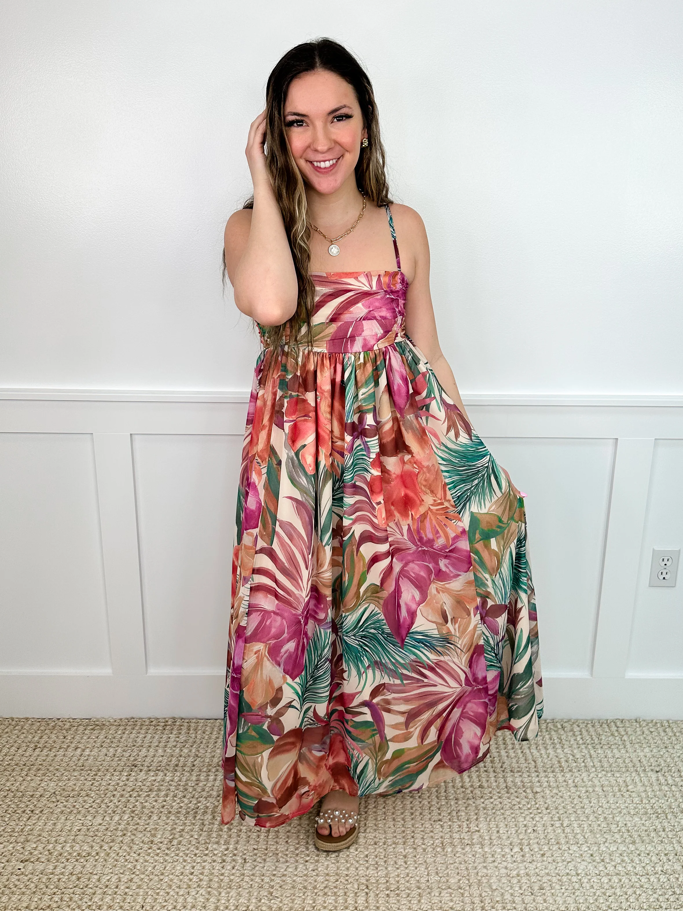 White Birch The Tropics Call Multi Dress