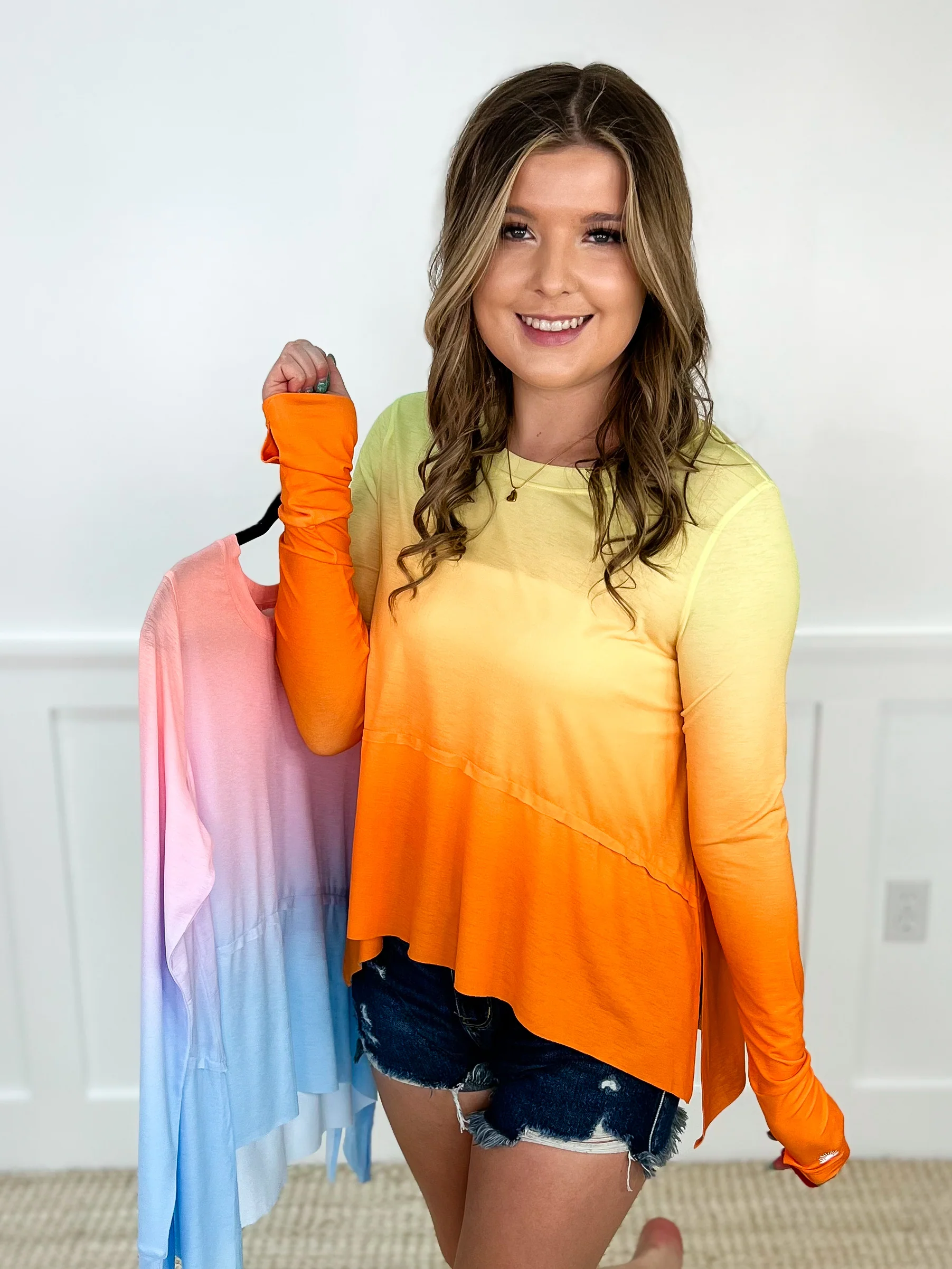Wildflower Breeze Lightweight Long Sleeve Avery Mae Top - 2 colors!