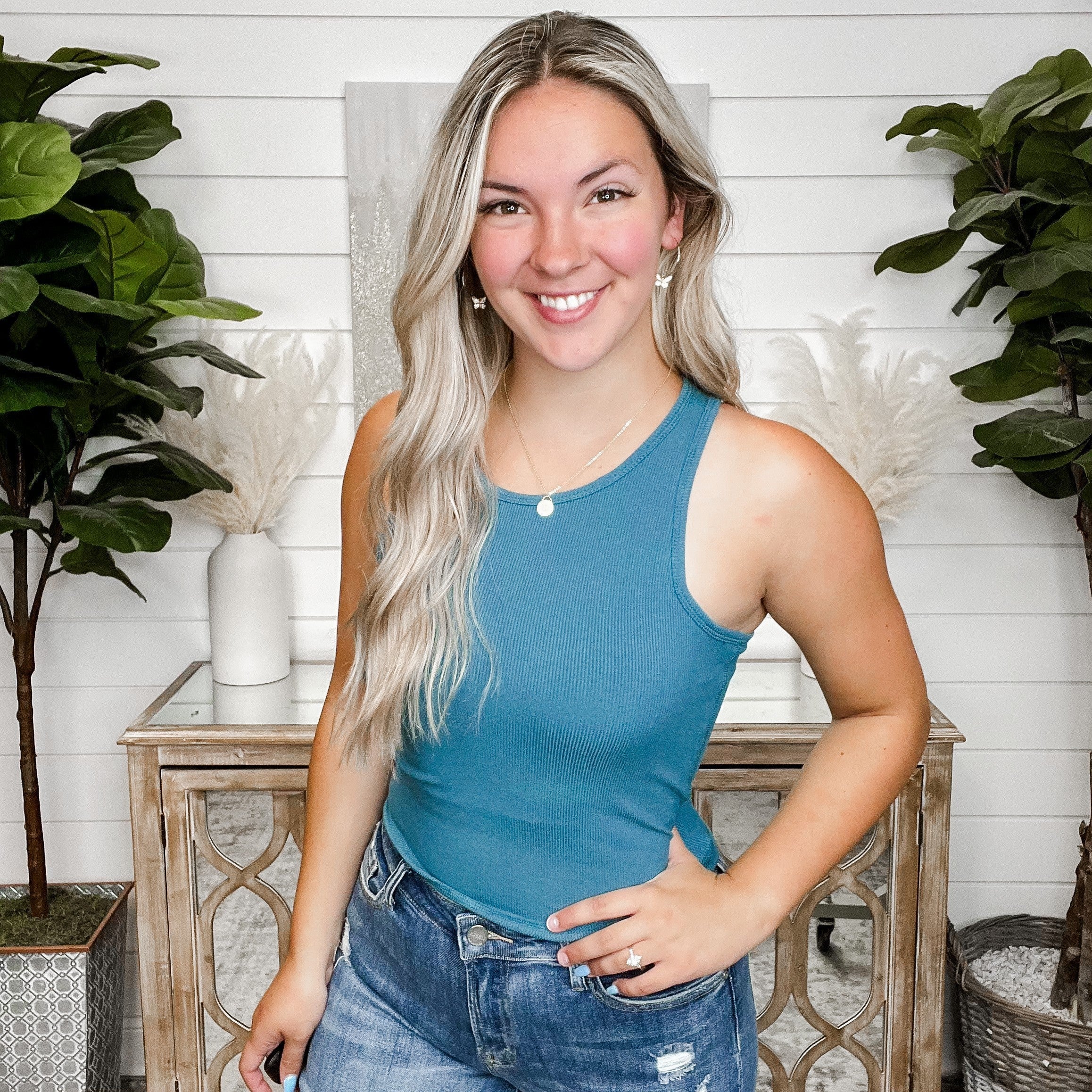 Wishlist Basic Take Me Places Rayon Blend Padded Cropped Tank Top - 6 colors! - Image 7