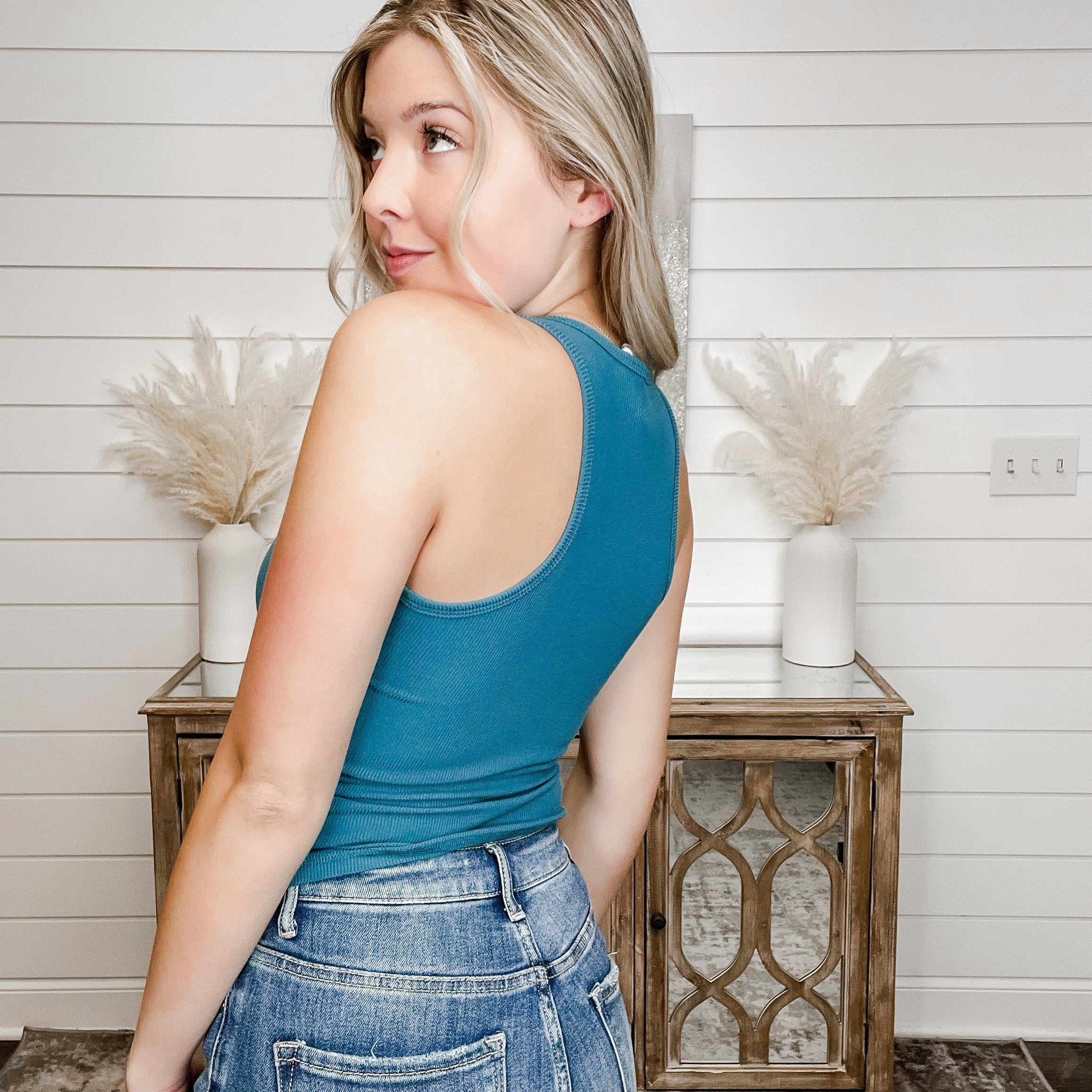 Wishlist Basic Take Me Places Rayon Blend Padded Cropped Tank Top - 6 colors! - Image 8